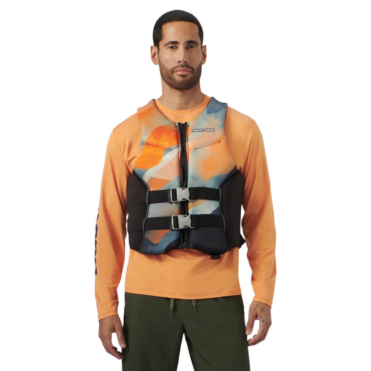 Airflow Sunset Edition PFD Life Jacket - USCG Approved Comfortable Inflatable Life Vest for Boating, Kayaking & Water Sports