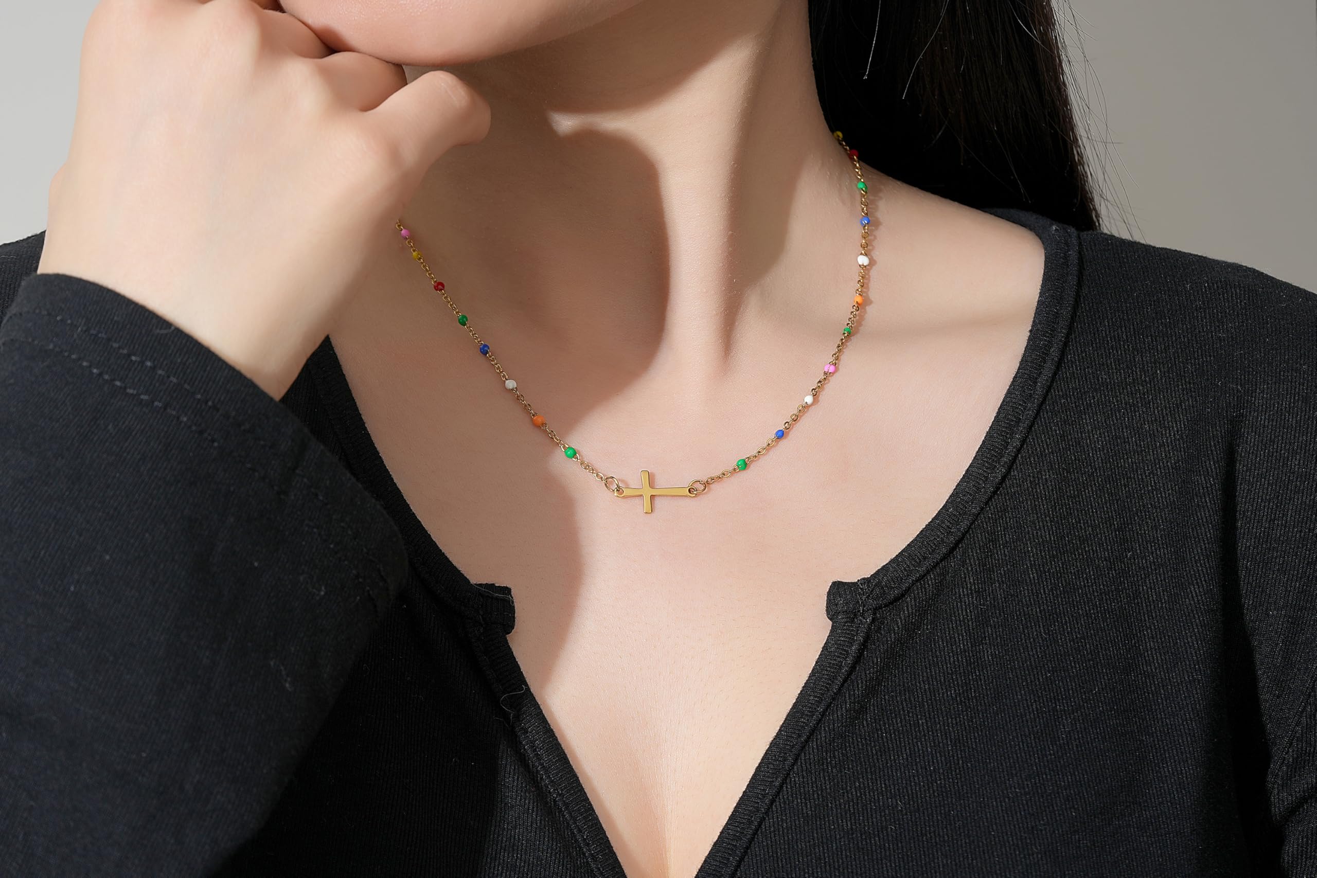 Christian Cross Necklace for Women - Religious & Inspirational Gift for Sister, Friend, or Confirmation - Perfect for Birthdays, Encouragement, and Daily Faith Reminder