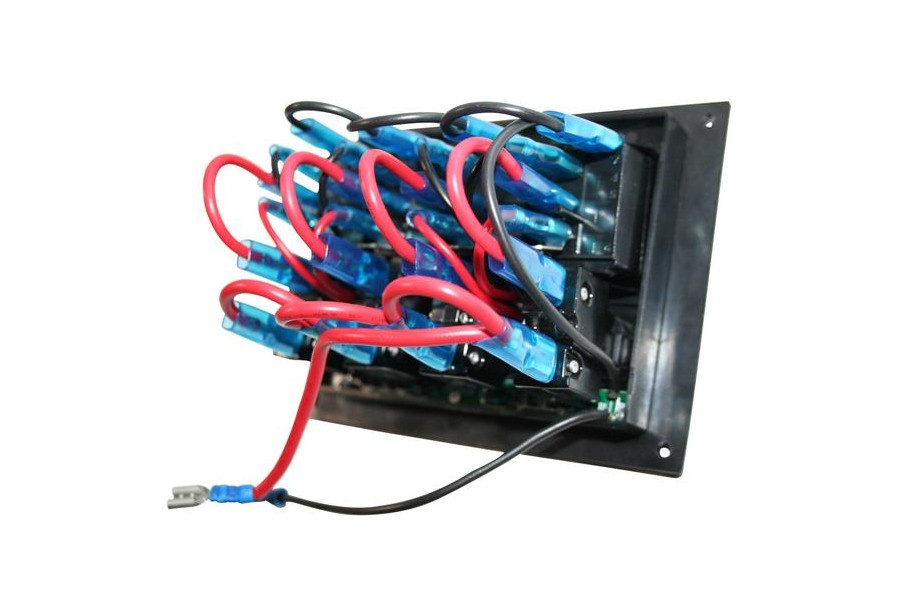 Bulldog Winch 4 Switch Panel with Lighted Breakers - Heavy Duty Off-Road Vehicle Accessory for Jeep, Truck & ATV - Perfect for Off-Roading, Towing & 4x4 Adventures