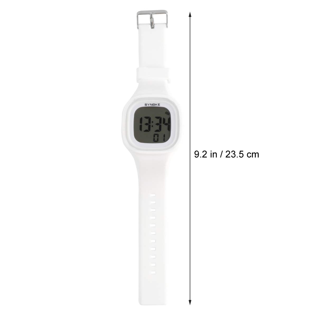 Waterproof Digital Sports Watch with Glow-in-the-Dark Silicone Strap for Men & Women - Perfect for Running, Swimming & Outdoor Activities (White)