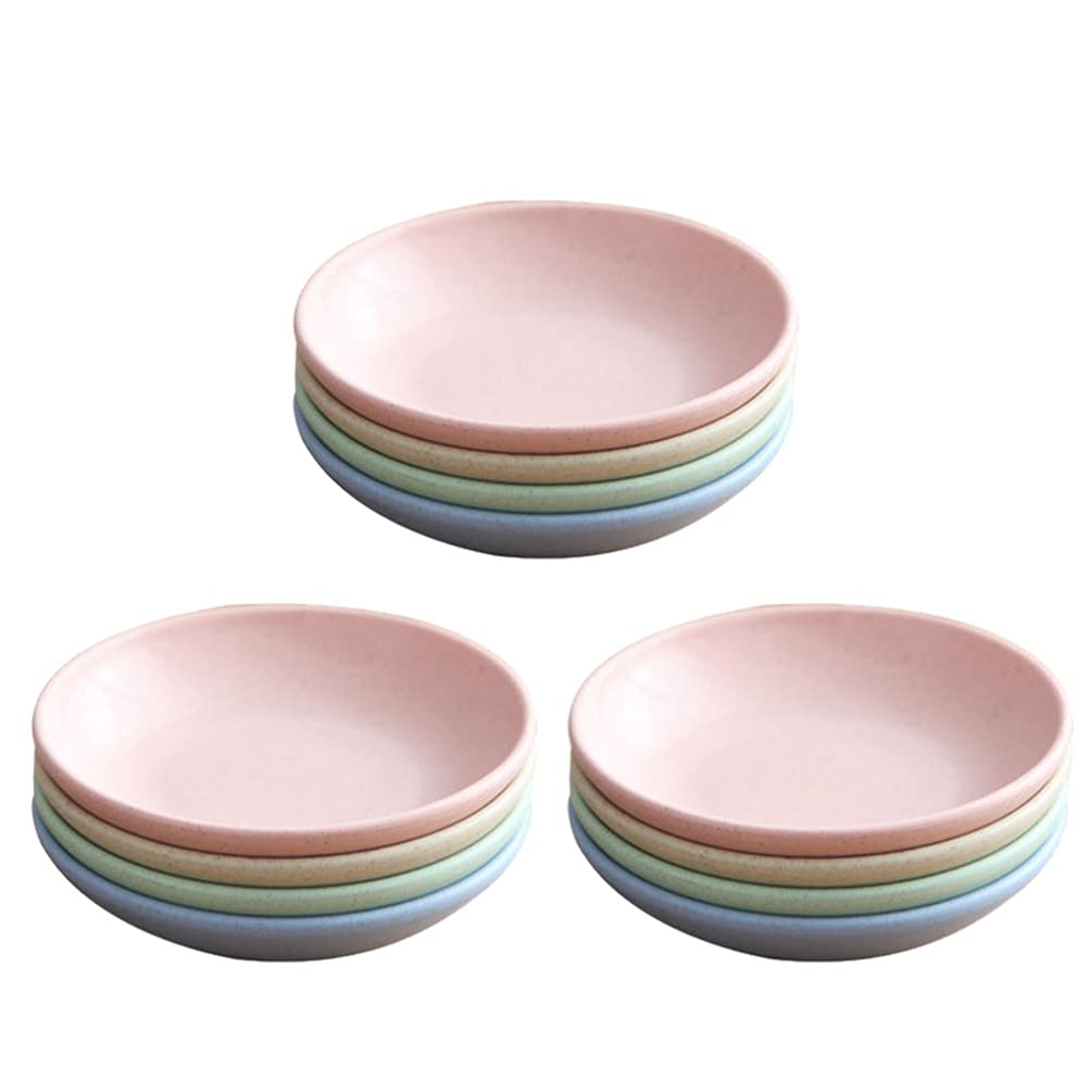 Hemoton 12-Piece Plastic Condiment Dishes Set - Round Sauce Bowls for Sushi, Soy Sauce, Dipping - Assorted Colors - Perfect for Home Kitchen & Restaurant Supplies - Great for Parties, BBQs, and Asian Cuisine