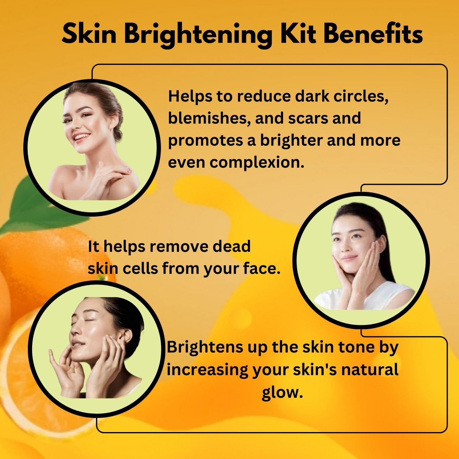QYKKARE Premium Skin Whitening & Brightening Combo Set of 3 (100g Each, 300g Total) for All Skin Types - Achieve Radiant Glow for Daily Skincare & Special Occasions