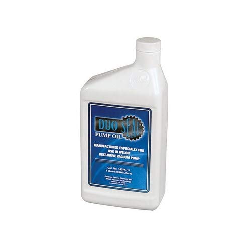 Welch DuoSeal Vacuum Pump Oil - 1 Liter (33 oz) Mineral Oil, 5-Pack Bottles - Prevents Corrosion & Extends Pump Life - Ideal for Laboratory, HVAC, and Industrial Vacuum Systems