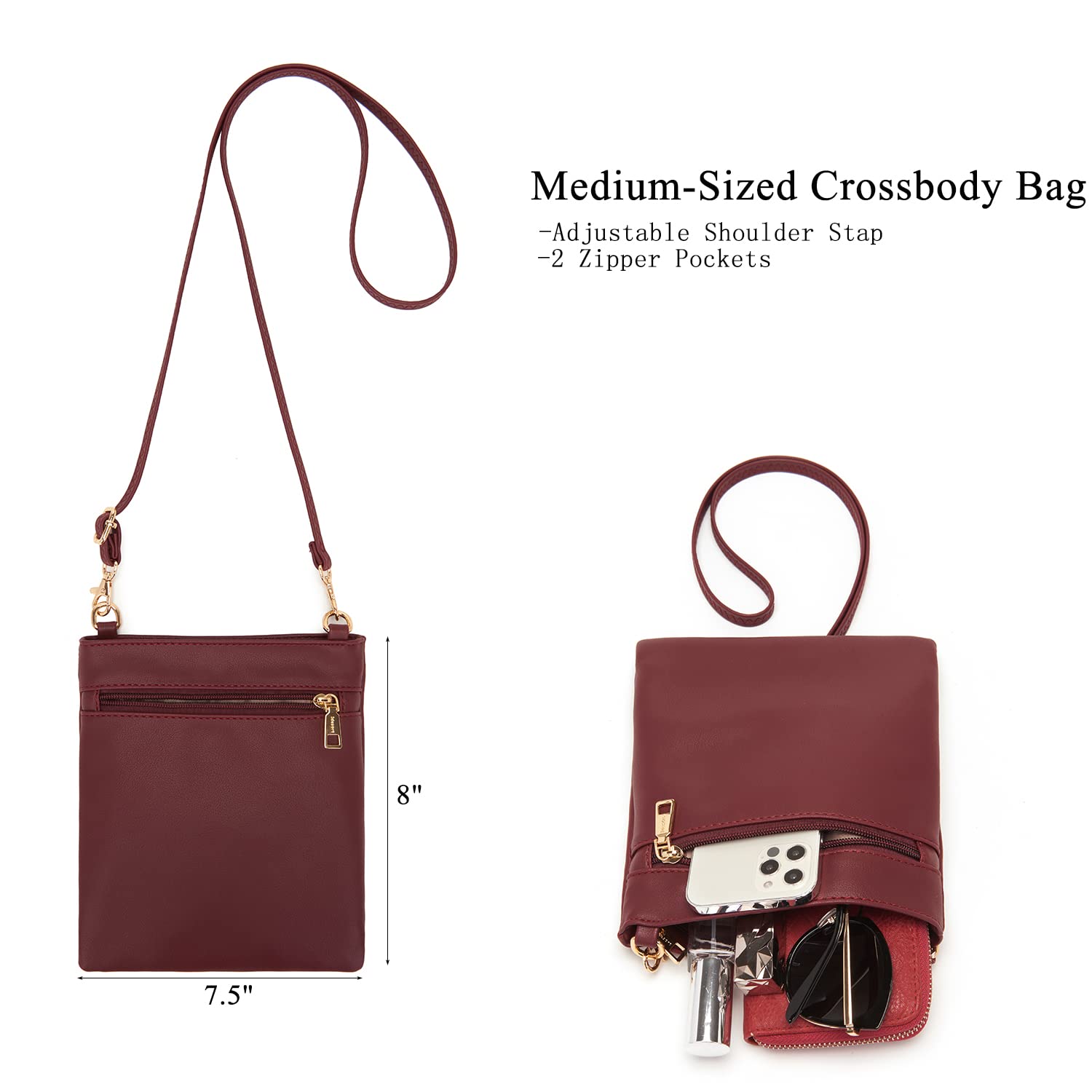 Stylish Large Crossbody Bags for Women - Fashion Shoulder Handbag Purse with Wallet Set, Tote Hobo Purses | Perfect for Work, Travel & Everyday Use