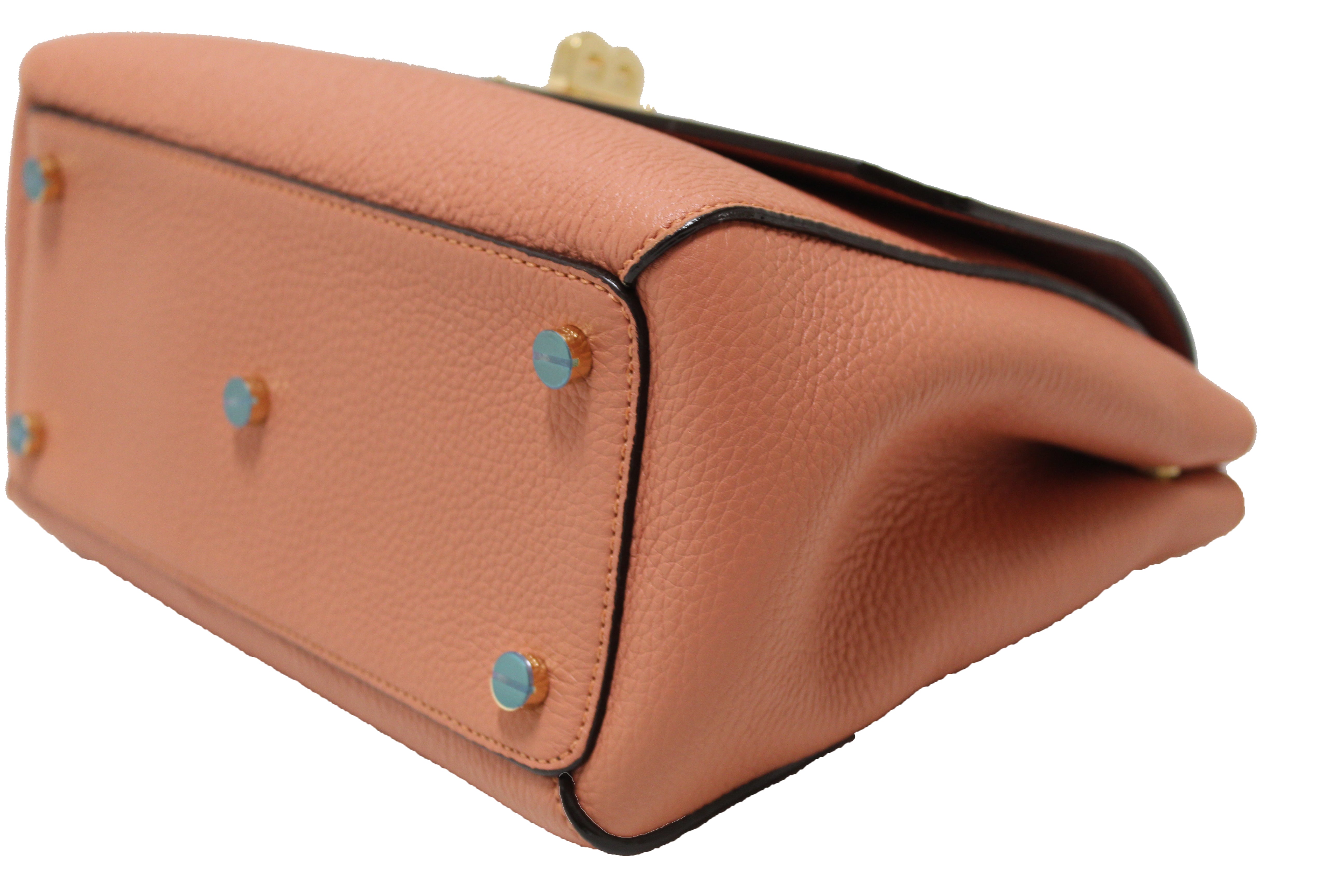 Authentic Bally Pink Rose Leather Top Handle Bag - Luxury Women's Handbag for Work, Parties & Everyday Use