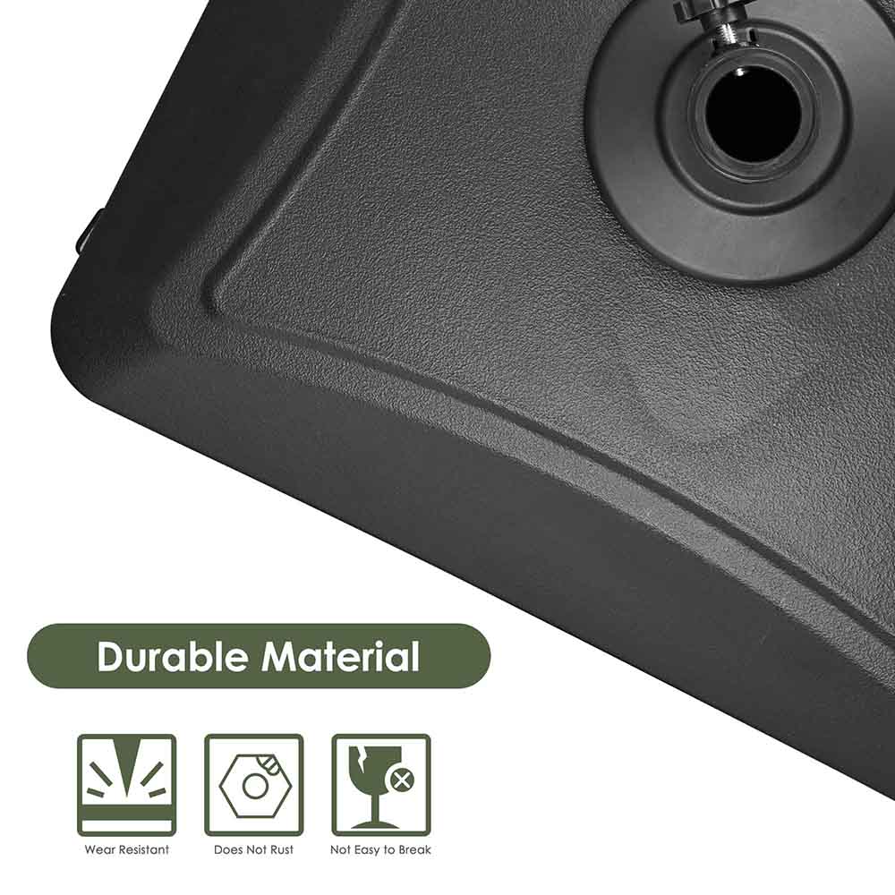 TheLAShop 143 lbs. Heavy Duty Rolling Umbrella Base for 1 7/8 Inch Poles - Perfect for Patio, Deck, Poolside & Outdoor Events