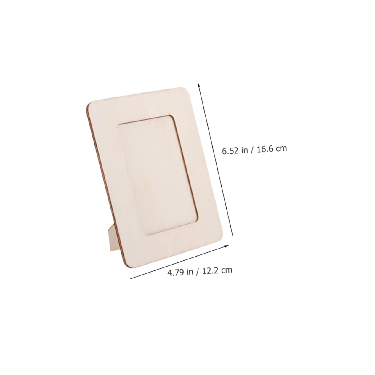 HAPINARY 8 Pcs Unfinished Wooden Photo Frames - DIY Painting Craft Kit for Tabletop Display, Home Decor, and Gift Making