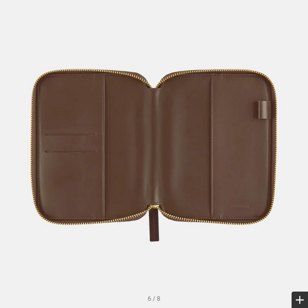 Hobonichi Techo 2025 Planner - A6 Original Size Taut Zipped Cover in Café au Lait Plaid (Cover Only) | Perfect for Daily Journaling, Planning & Note-Taking