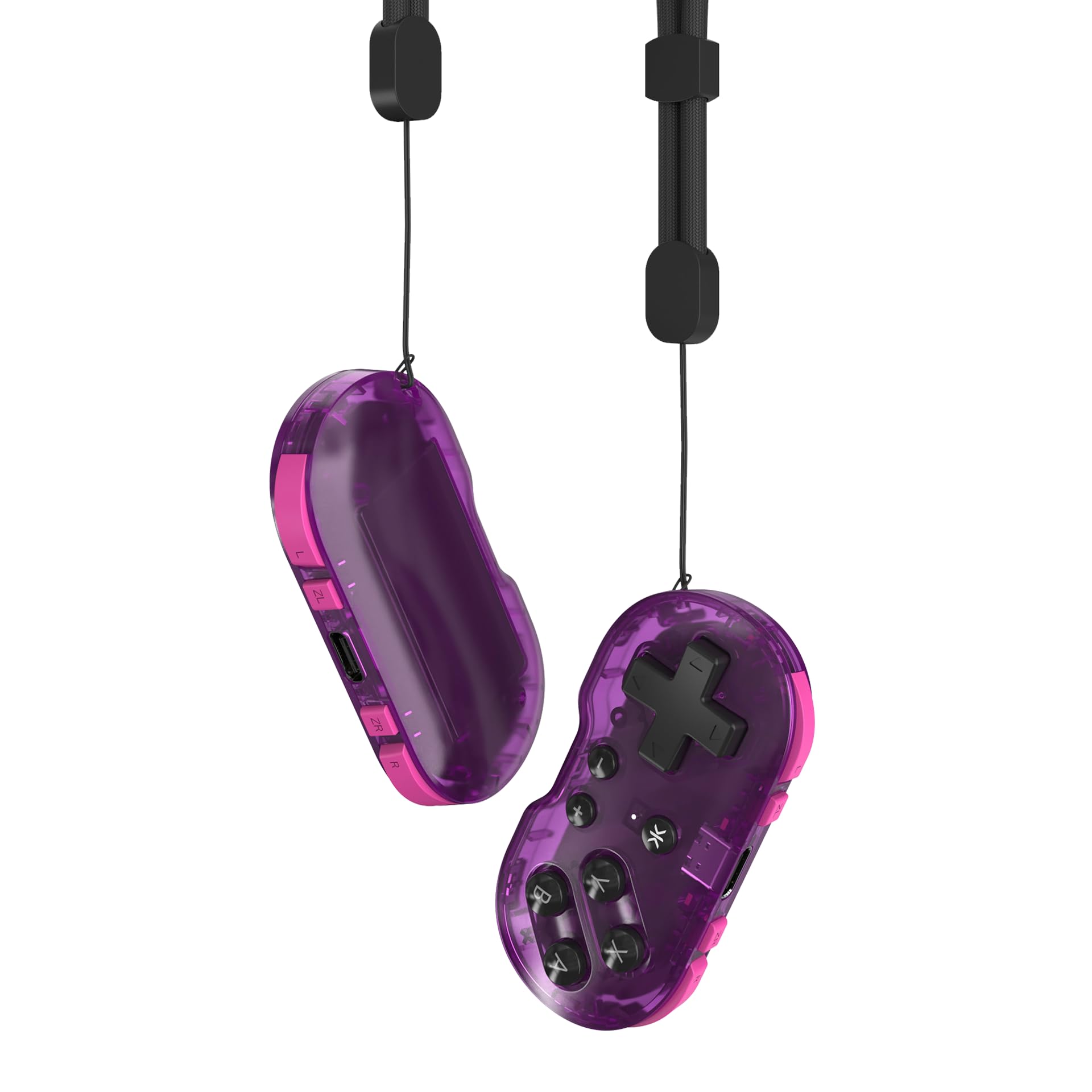 CRKD ATOM - Wireless Bluetooth Controller Keychain for Nintendo Switch, PC, Mac, Mobile & Smart TV | Compact Gaming Controller | Portable Design for Travel & Commuting | Atomic Purple Edition
