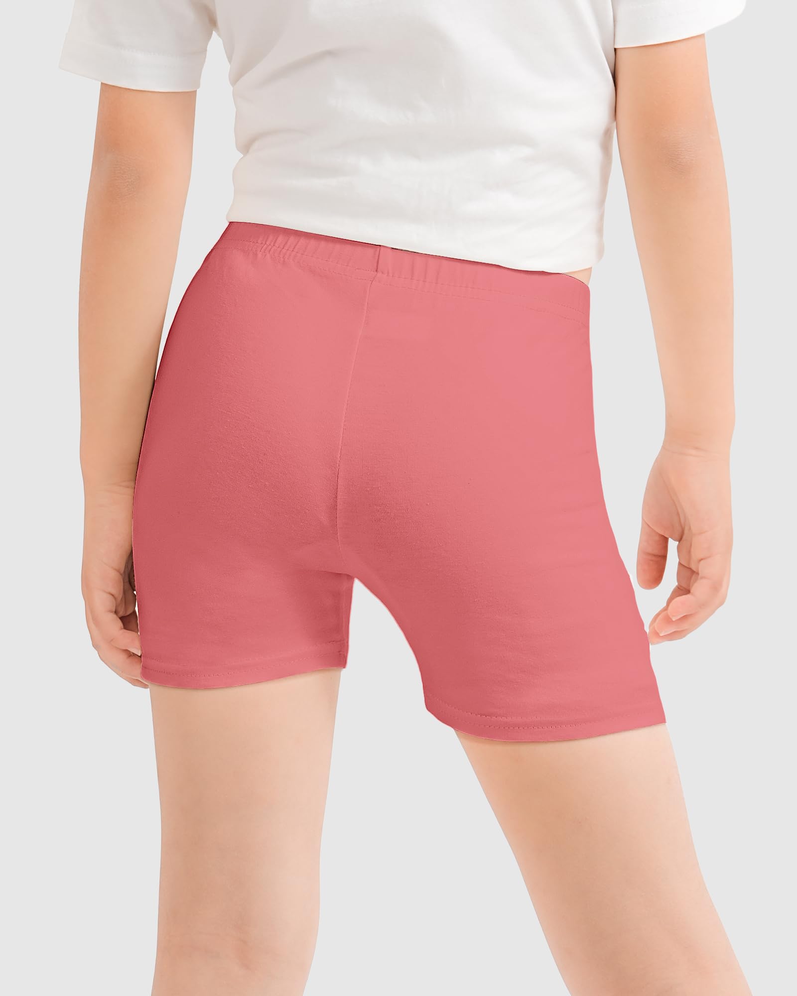 HASMES Girls Bike Shorts - Cartwheel & Safety Biker Under Dress Dance Shorts for Gymnastics, Cheerleading & Active Play