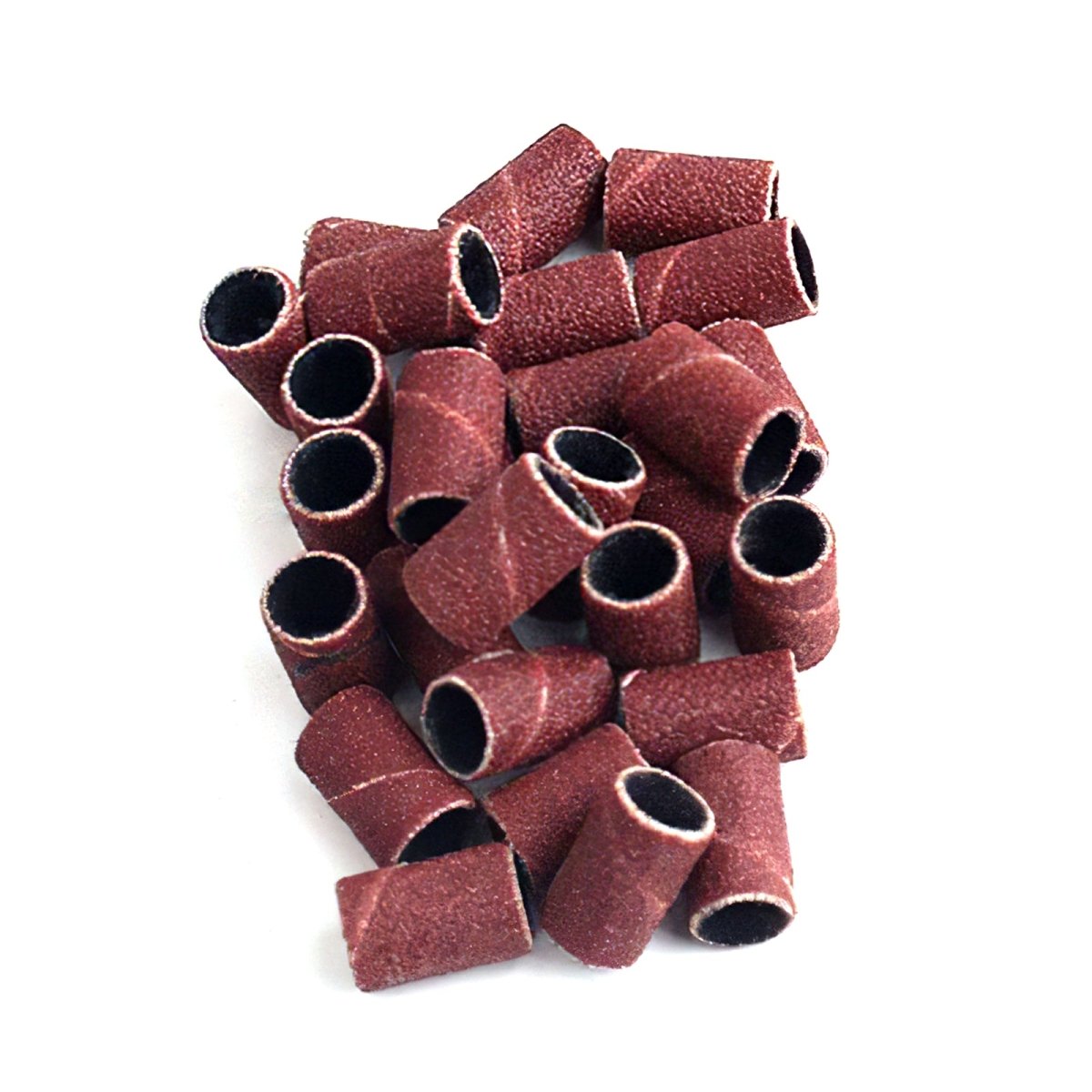 100-Pack 180 Grit Nail Art Sanding Bands for Manicure & Pedicure | Compatible with Nail Drill Machines | Professional Salon & At-Home Nail Care Accessories