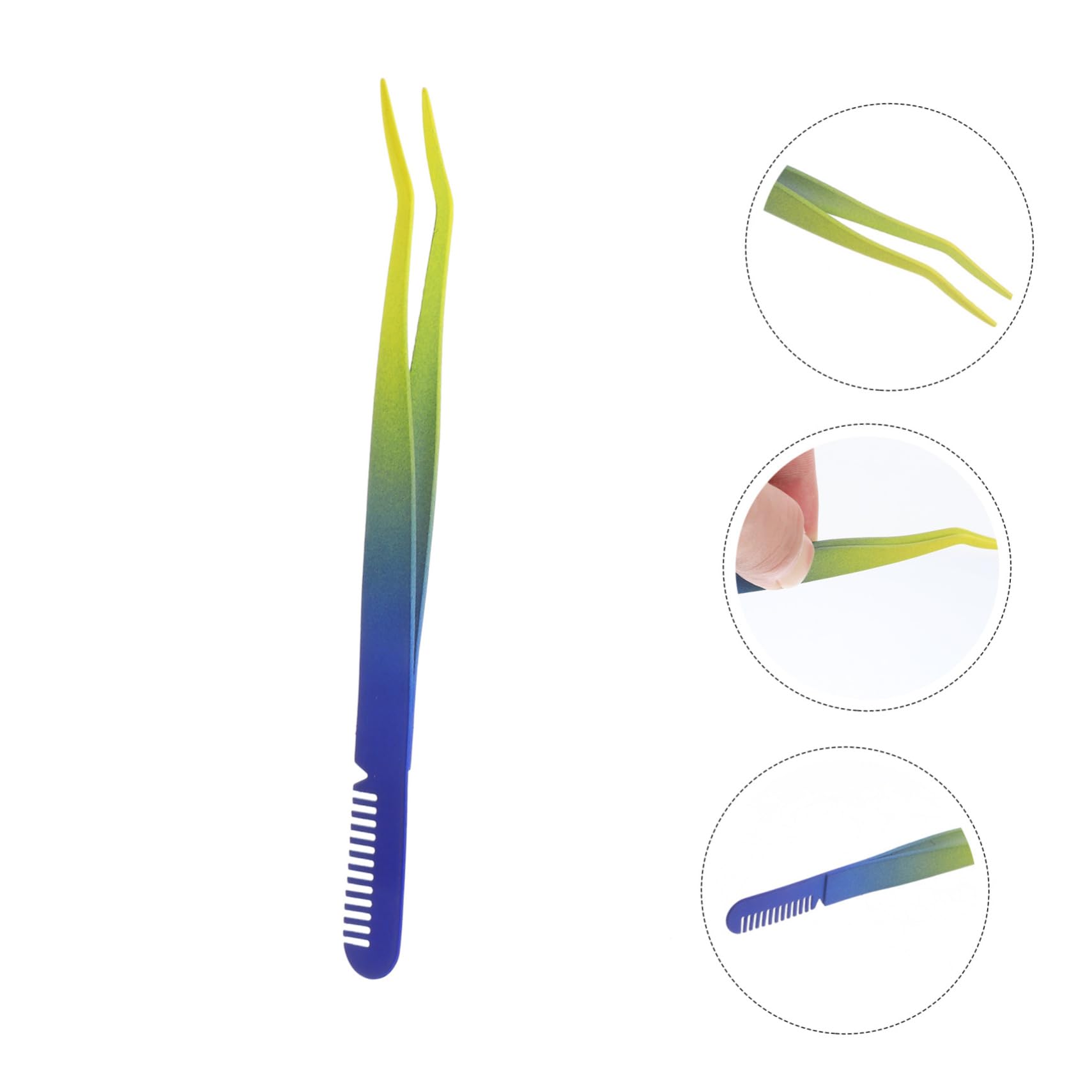 Stainless Steel Fish Bone Tweezer - Professional Eyelash & Eyebrow Tweezers for Women, False Eyelash Applicator, Jewelry & Nail Tool - Perfect for Salon, Makeup Artists & Home Beauty Care