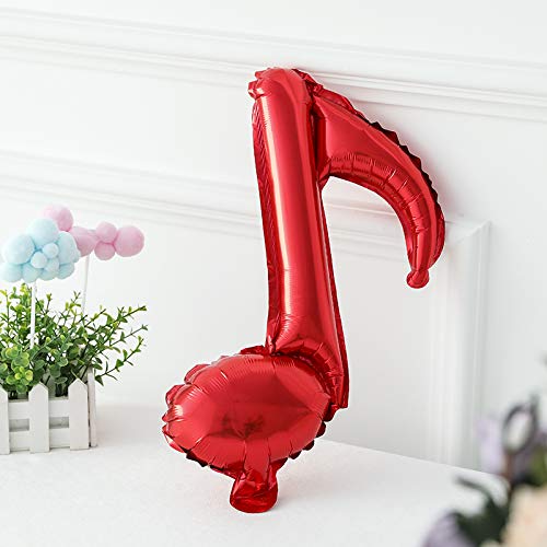 12Pcs Black Red Music Note Foil Balloons - Music Theme Party Decorations for Birthday, Rock Star, Rock and Roll & Baby Shower - Perfect for Concerts, DJ Events & Music Lover Gifts