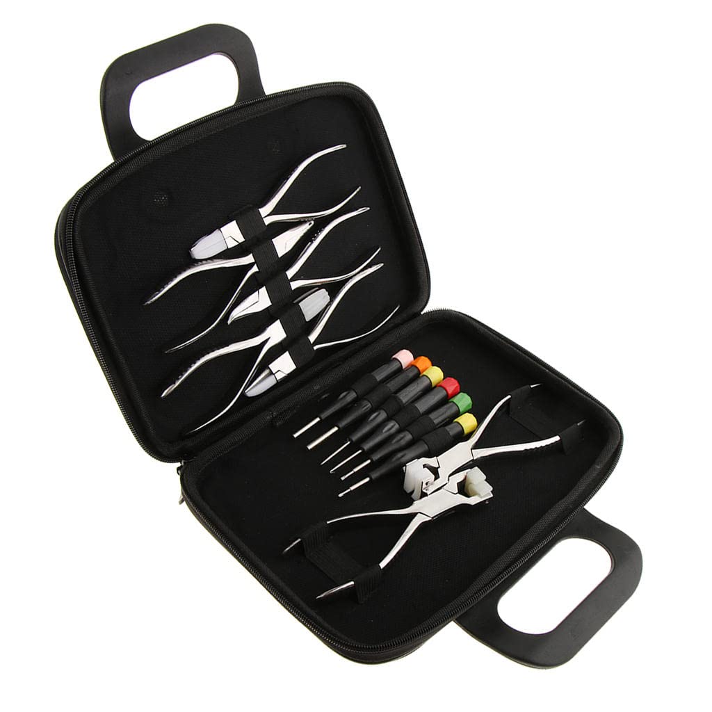 13-Piece Eyeglass Repair Kit with Screwdrivers & Pliers - Fix Broken Glasses, Tighten Loose Screws - Perfect for Home, Office, Travel & Emergency Eyewear Repairs