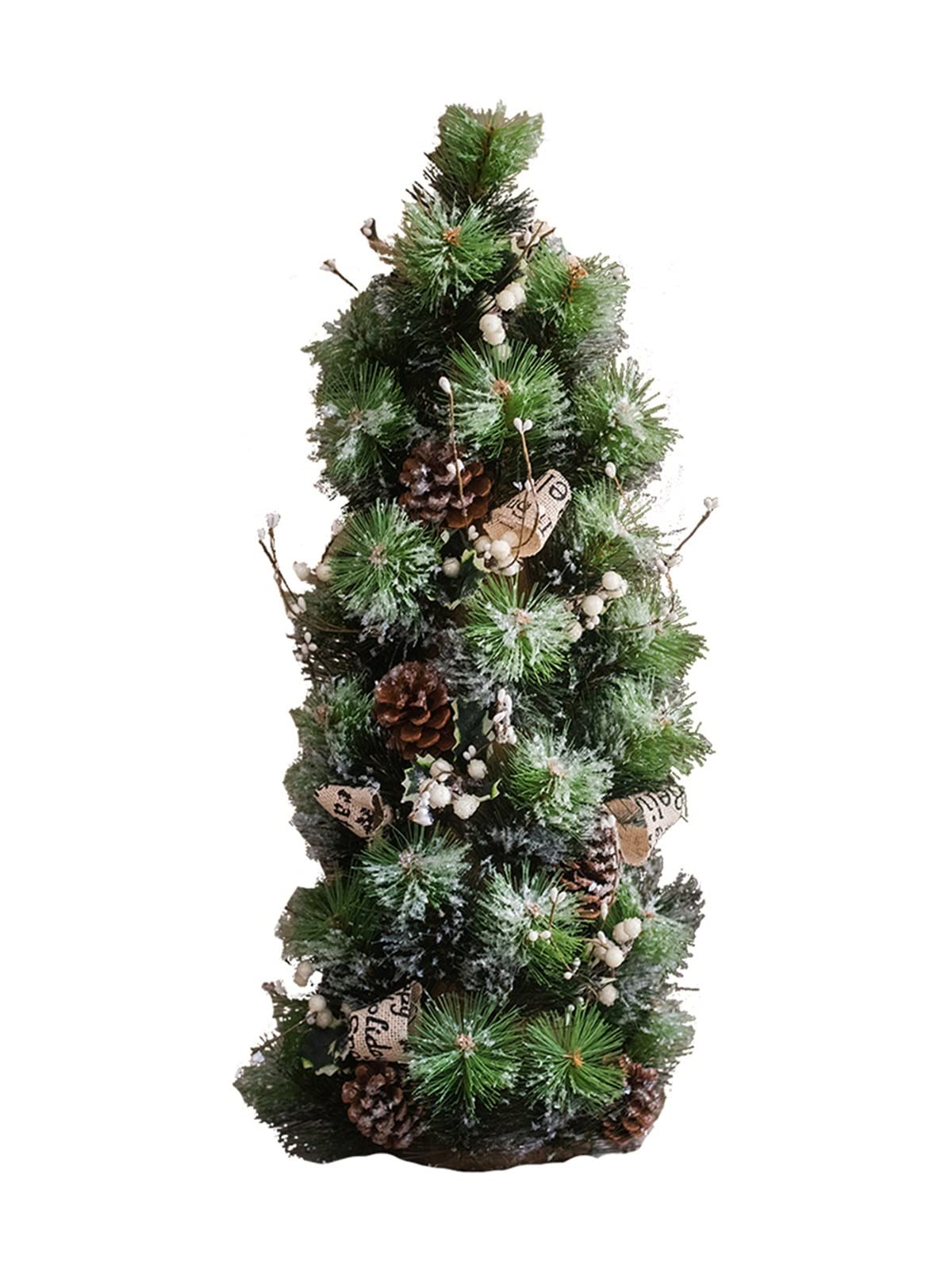 Yaoqijie Small Christmas Tree Ice Crystals Cedar Ornament - Imitative Artificial Plant for Home Showcase, DIY Christmas Wreath, Lasting Decor for Holiday, Party, and Winter Festivities
