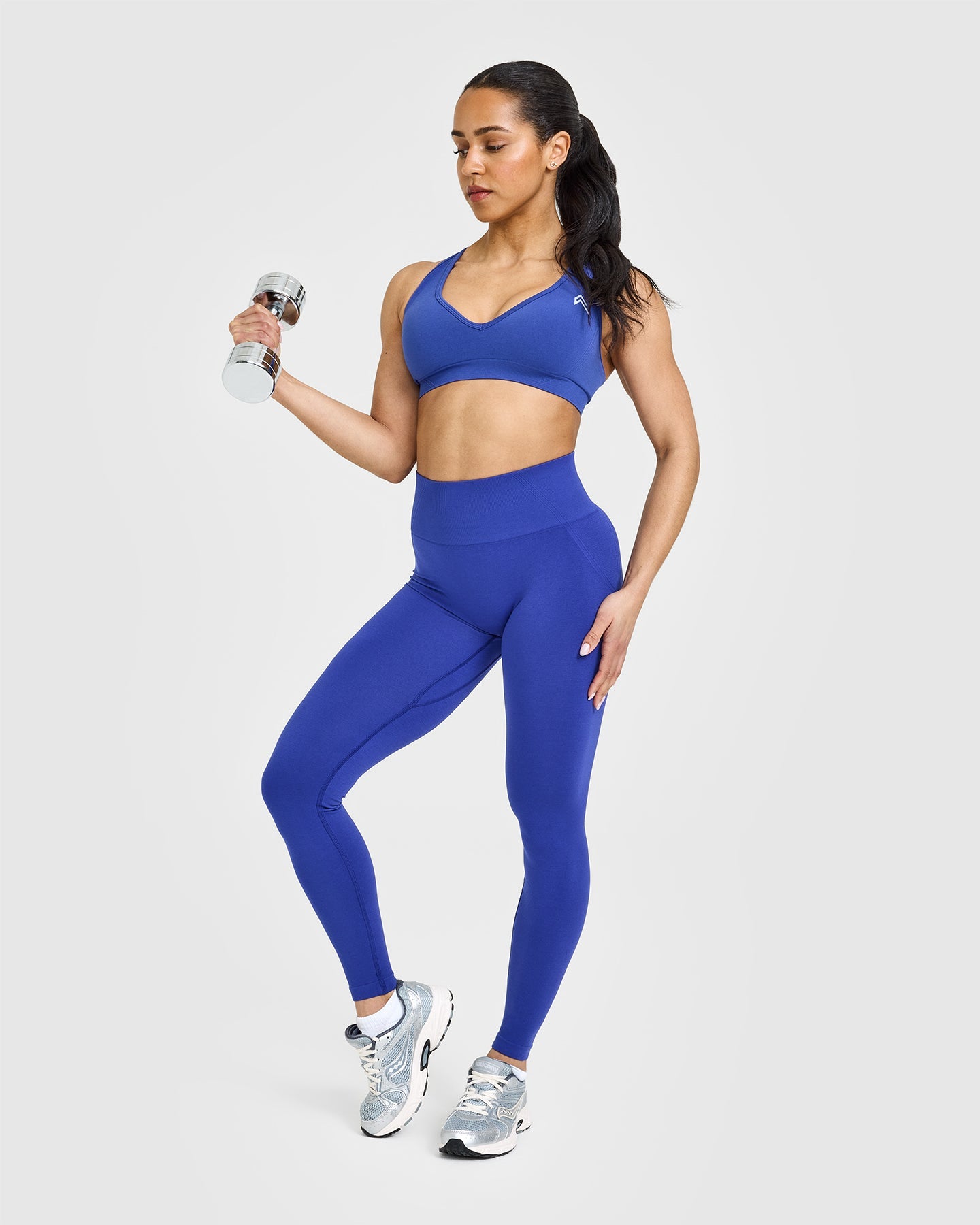 Seamless Leggings for Women - High Waist Yoga Pants, Comfortable Workout Leggings in Space Blue | Perfect for Yoga, Gym, Running & Lounge Wear