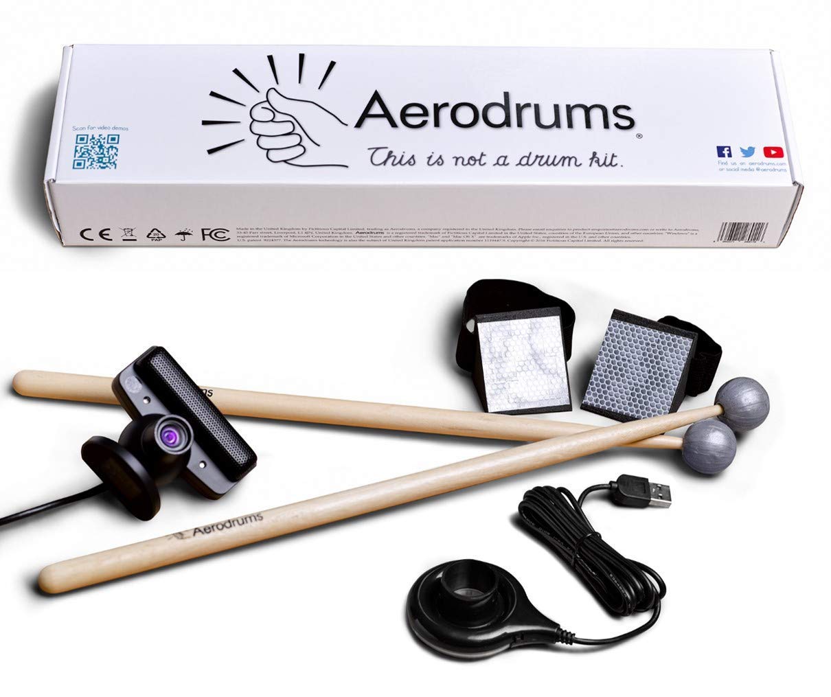 Portable Electronic Drum Set with Air Drum Sticks & Pedals - Quiet Practice Drum Kit for Beginners - Compact MIDI Electric Drums for Tabletop or Travel - Perfect Drummer Gift for Home, Studio & Live Performances