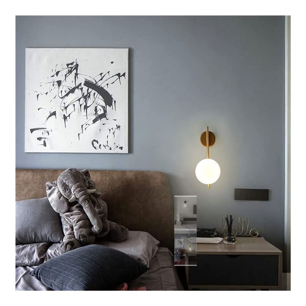 Modern Glass Ball Wall Sconce Lighting - G9 Bulb Wall Lamp with Metal Iron Frame for Living Room, Bedroom & Indoor Decor (Black) - Perfect for Ambient Lighting and Home Decoration
