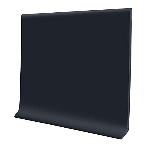 Proflex Black Vinyl Wall Base 2-1/2 inch X 80 ft - Heavy Duty Peel and Stick Adhesive Wall Trim for Floors | Flexible Self-Adhesive Vinyl Baseboard | Easy Installation for Home, Office & Commercial Spaces | Durable Toe Kick Protection