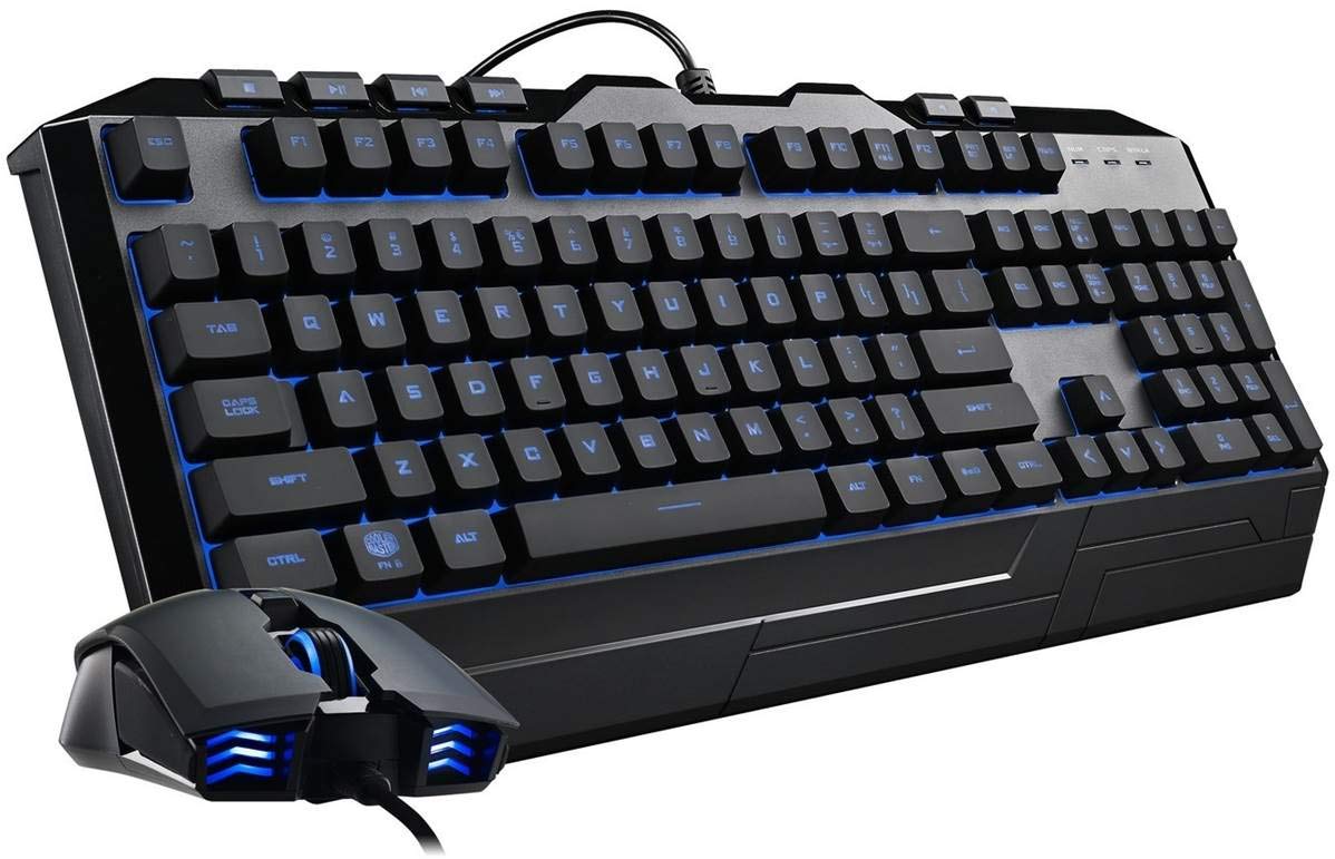 Cooler Master Devastator 3 Gaming Keyboard and Mouse Combo - 7 Color LED Backlight, Media Keys, Wrist Rest, MM110 Gaming Mouse (AZERTY FR Layout) for PC Gaming and Office Work