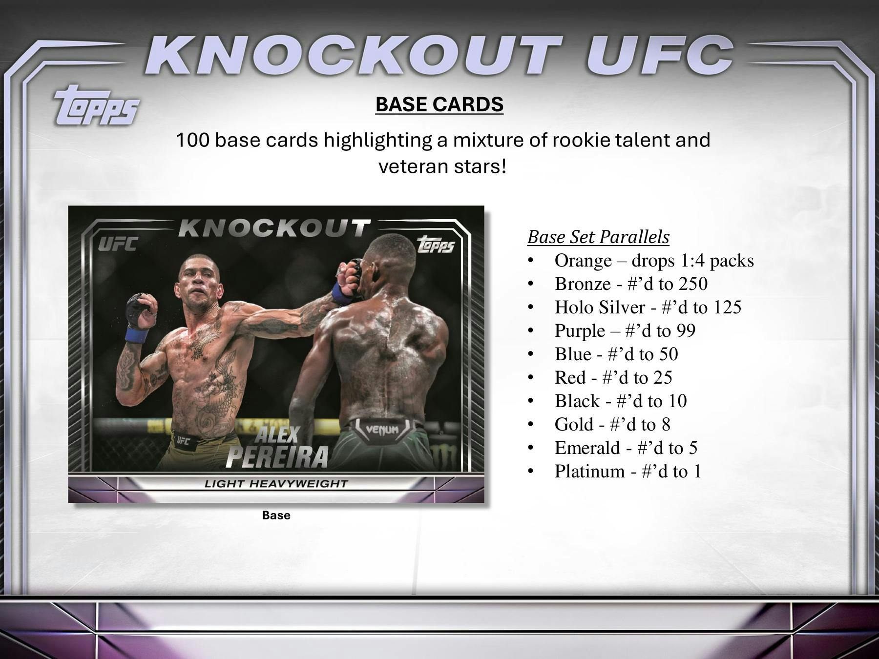 2024 Topps Knockout UFC Hobby Box - Collectible Trading Cards for MMA Fans - Perfect for UFC Collectors, Sports Memorabilia Enthusiasts, and Gift Giving