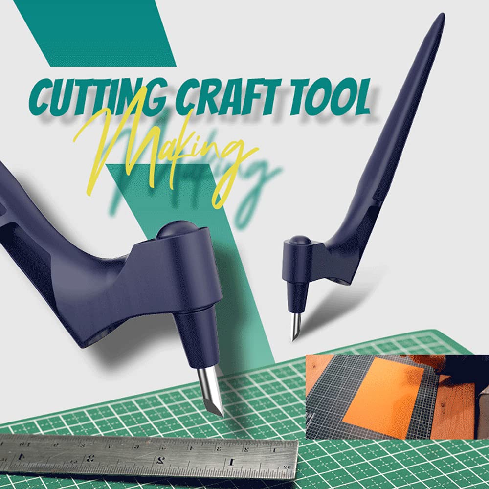 Precision Carving Craft Knife Set - Stainless Steel Hobby Knife with 360° Rotating Blade & 10 Replaceable Cutter Heads for DIY Art, Woodworking, Paper Cutting, Model Making - Perfect for Artists, Crafters & DIY Enthusiasts