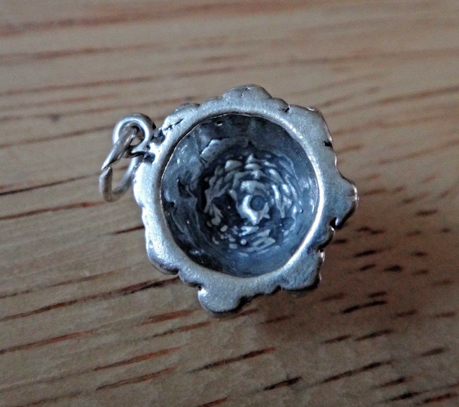 Sterling Silver 3D 10x15mm 3g Hollow Birthday Cake Charm for Jewelry Making - Perfect for DIY Bracelets, Necklaces & Cake Decorations