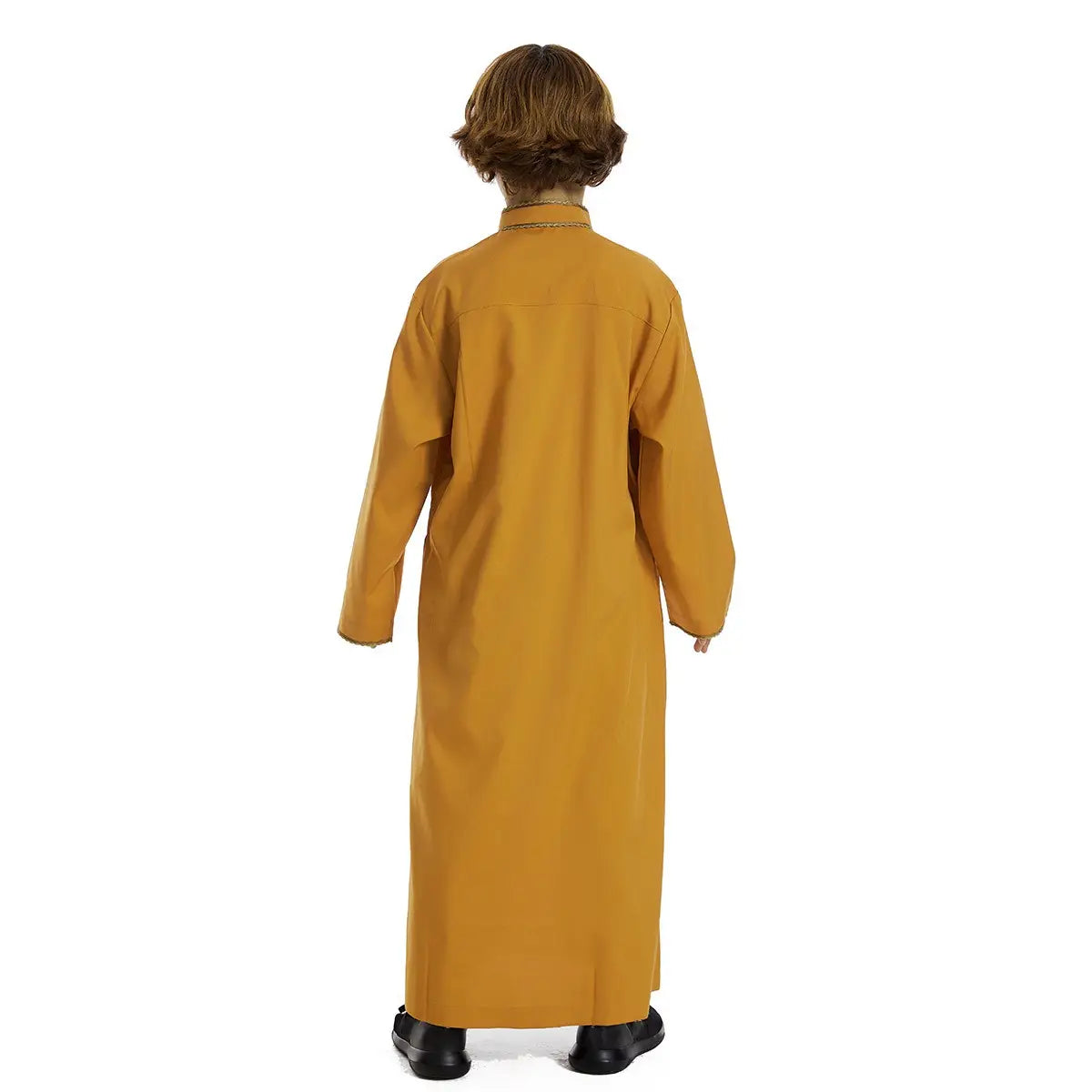 Premium Middle Eastern Arab Boy Thobe Thawb - Traditional Islamic Zipper Robe for Kids - Perfect for Eid, Weddings & Special Occasions
