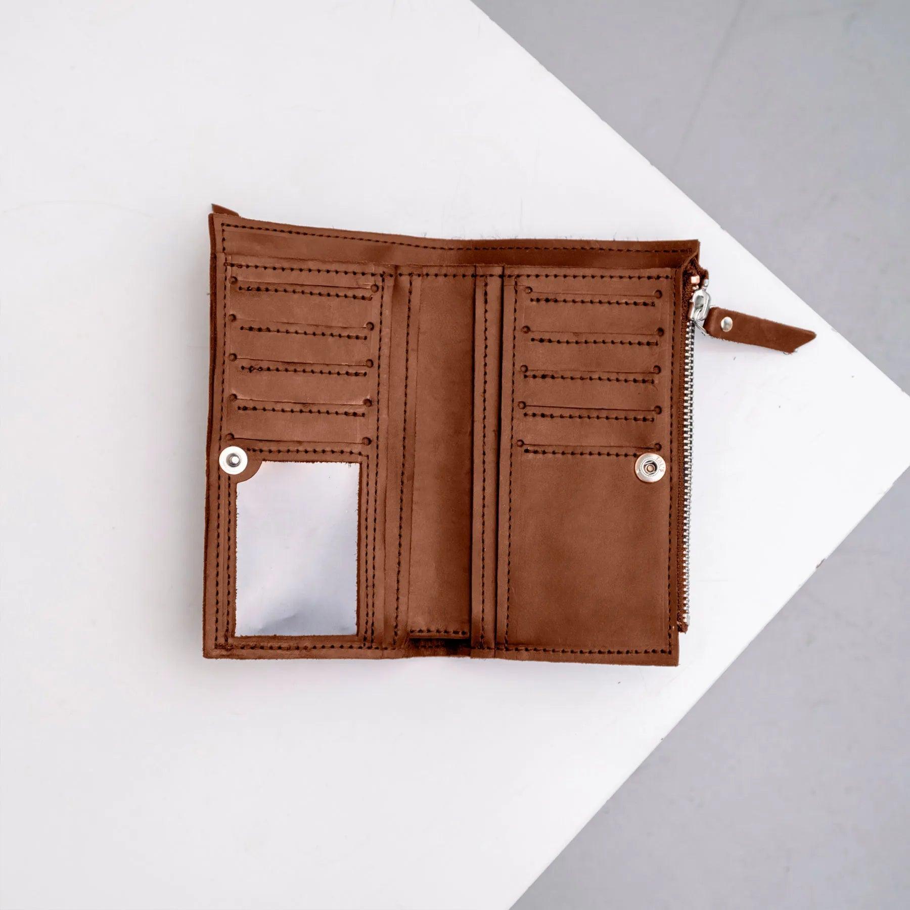 Zippered Wallet Sorbonne - Slim RFID Blocking Leather Wallet for Men & Women | Perfect for Travel, Business & Everyday Use