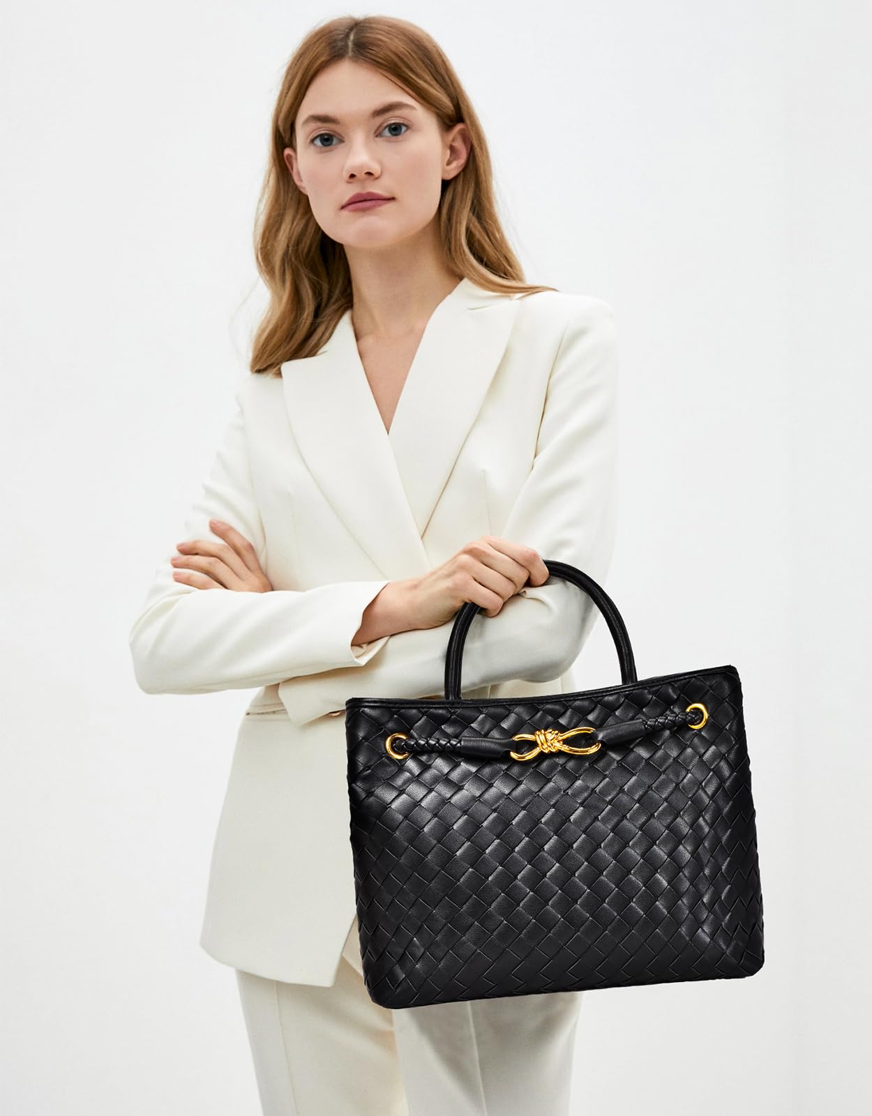 Stylish Woven Crossbody Bag for Women - PU Leather Handmade Tote & Hobo Purse - Perfect Gift for Her - Ideal for Shopping, Travel & Everyday Use
