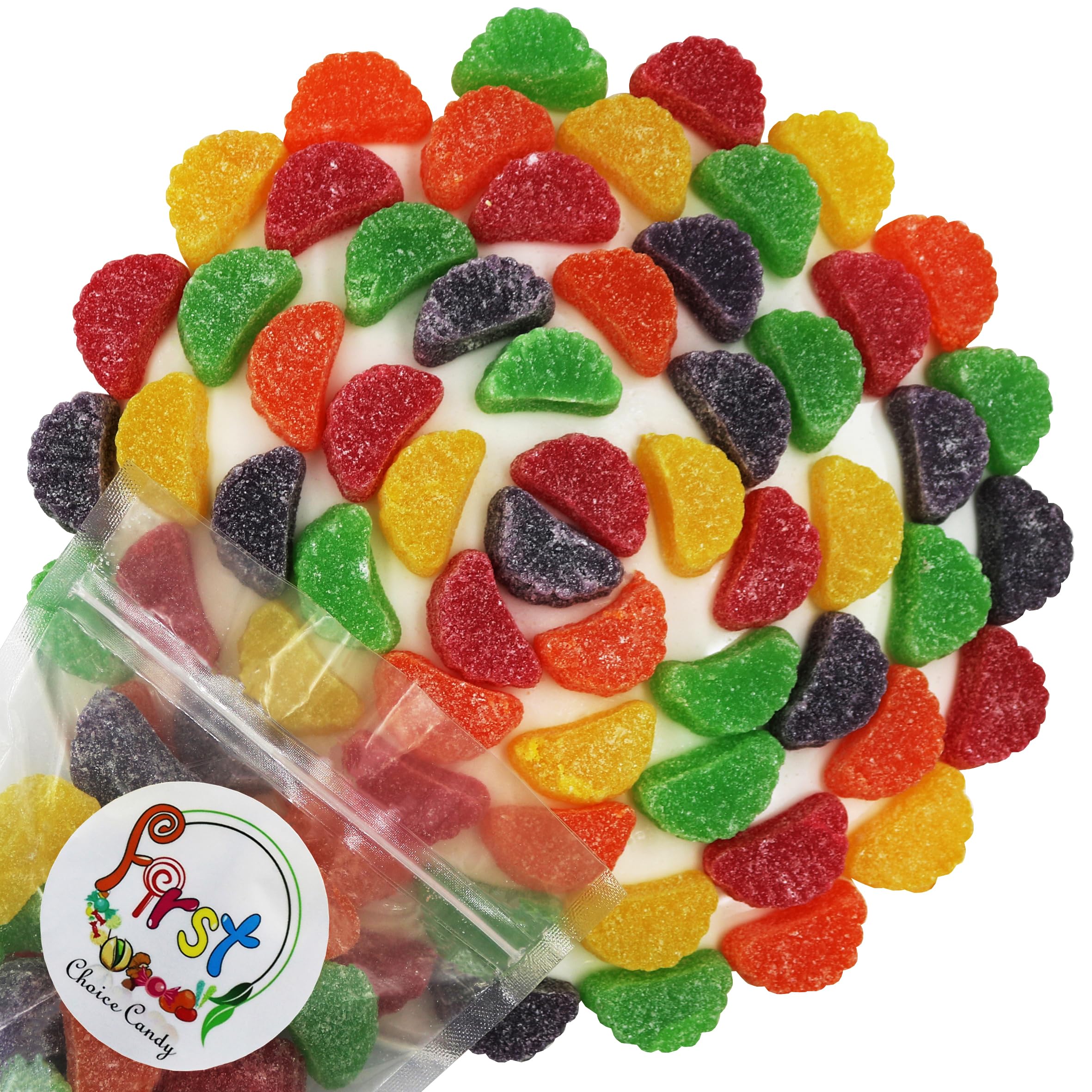 FirstChoiceCandy Assorted Fruit Slices Jelly Wedges - 5 Pound Bulk Candy for Parties, Baking, and Gift Baskets | Sweet & Chewy Candy Treats