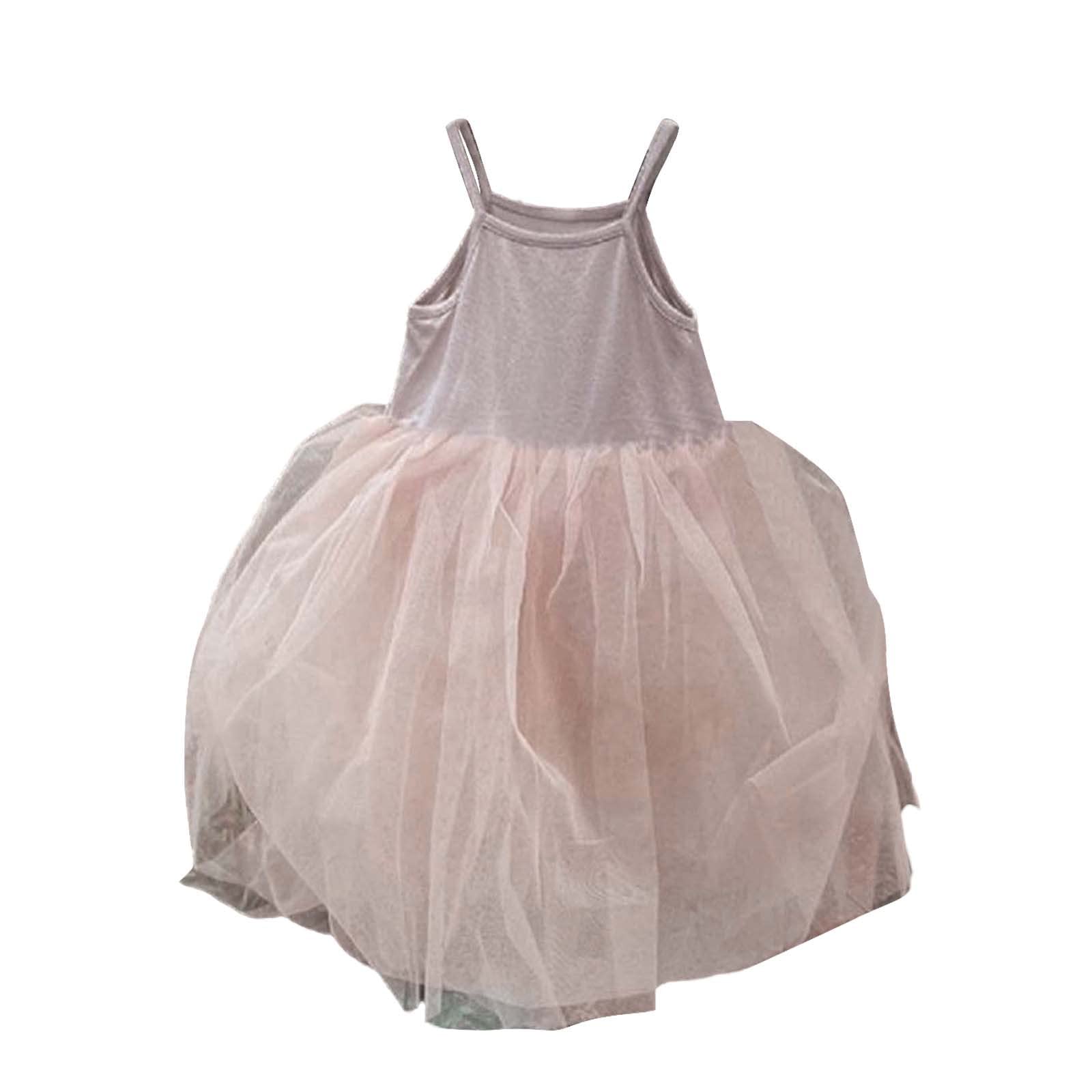Toddler Baby Girl Summer Cotton Sleeveless Princess Dress - Soft Solid Color Outfit for Kids | Perfect for Birthday Parties, Photo Shoots & Outdoor Play