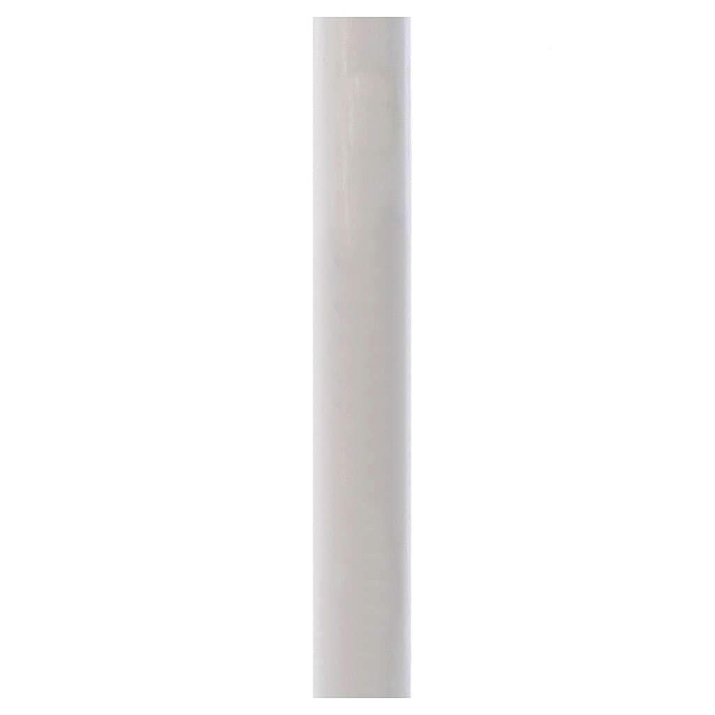 Premium White Paschal Candle - 80x1500mm (3.15x59.1 Inch) for Easter Church Services & Religious Ceremonies