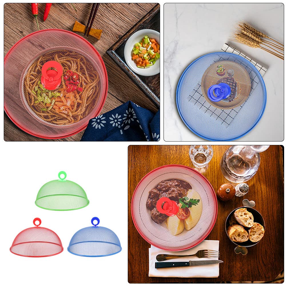 OSALADI 3-Piece Food Cover Set - Reusable Dish Protectors & Picnic Food Tents for Outdoor Dining, Parties, and Buffet Serving | BPA-Free Mesh Food Covers for Flies and Bugs Protection