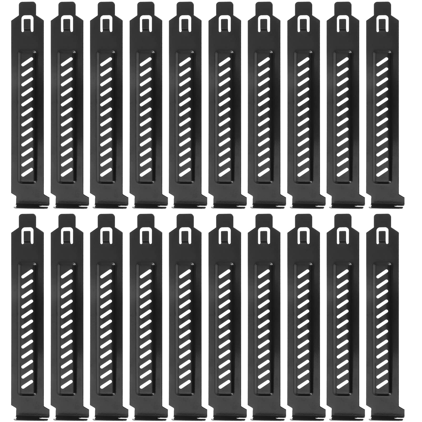 20 Pack PCI Slot Covers - Vented Blank Bracket for PC Case & Computer Chassis - Improve Airflow & Dust Protection - Ideal for Gaming Rigs, Workstations & Server Builds