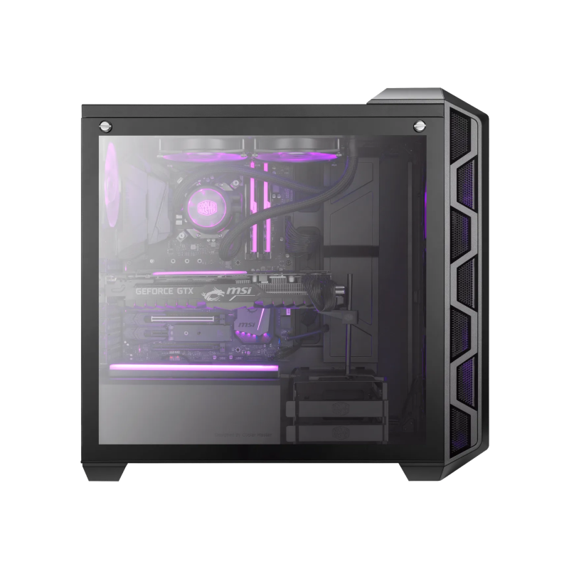 Cooler Master H500 KGNN S00 CM HAF500 ARGB Mid-Tower PC Case with Tempered Glass - High Airflow Gaming Case for Custom Builds & Extreme Cooling