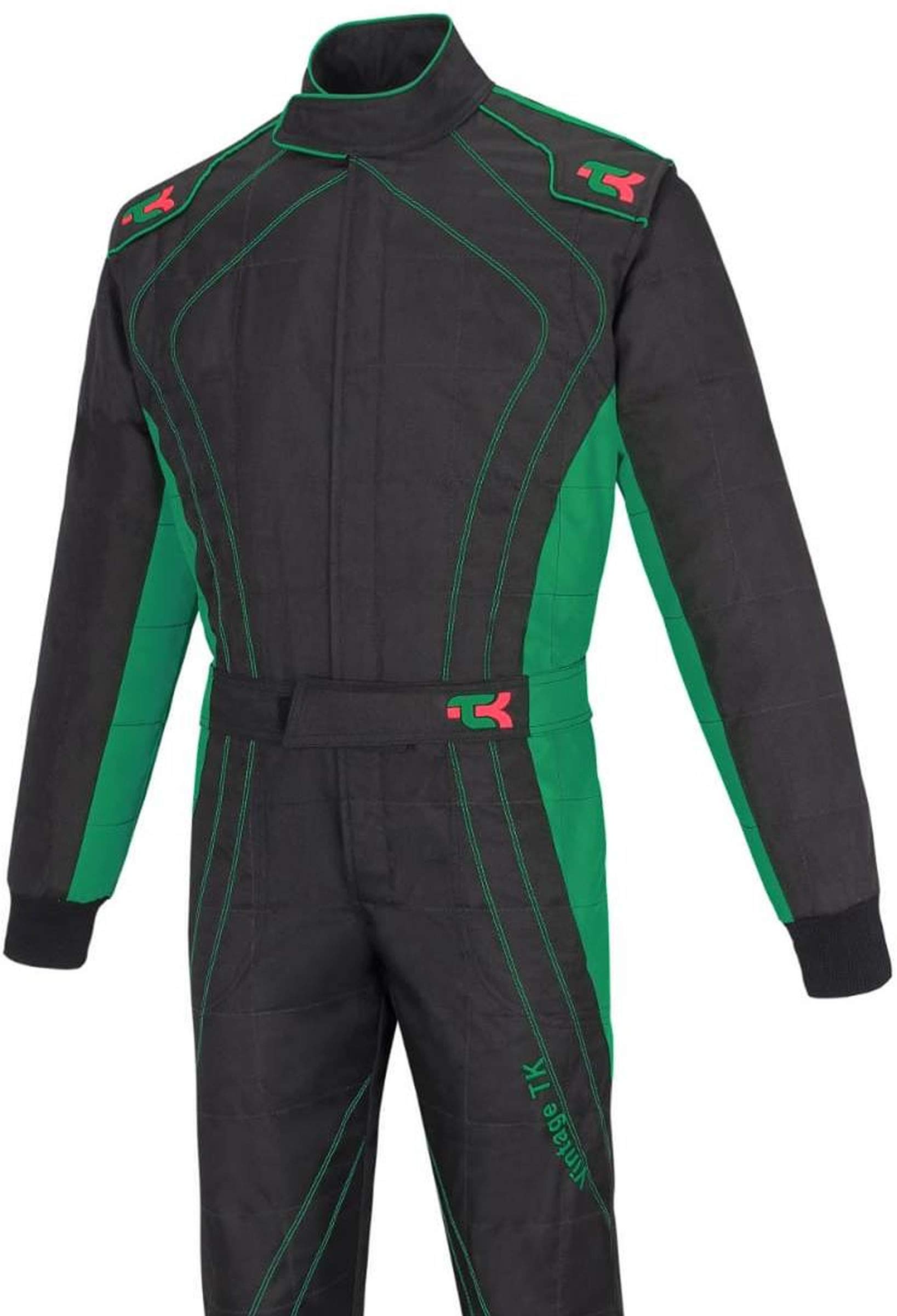 TK Adult Karting Suit - Professional One-Piece Race & Rally Suit Made of Cordura Fabric for Go Kart Racing - Perfect for Track Days, Motorsport Events & Competitive Racing