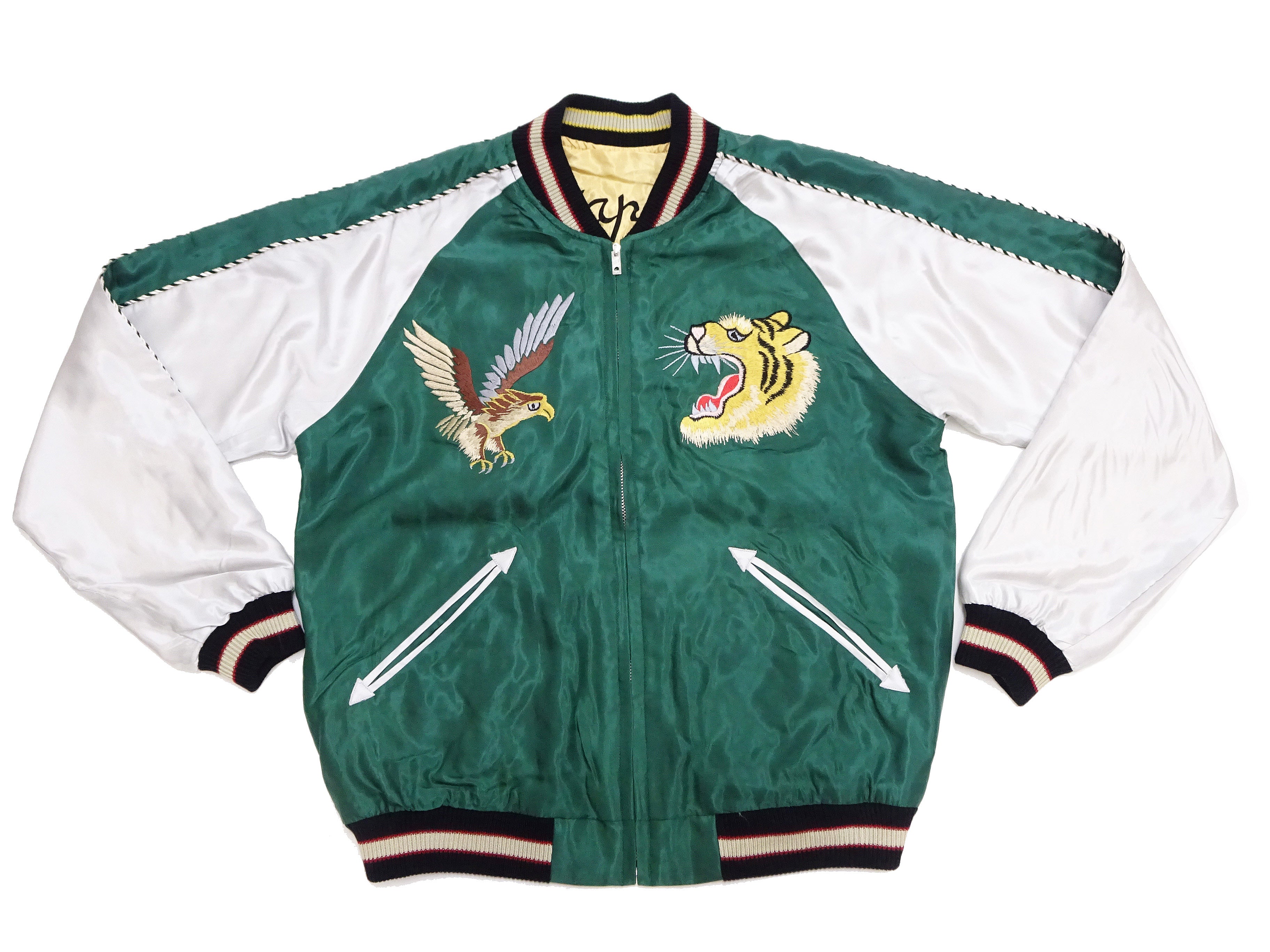 Men's Japanese Souvenir Jacket - Roaring Tiger & Japan Map Embroidery | Vintage Sukajan Bomber Jacket | Streetwear Fashion for Urban Style & Casual Outfits