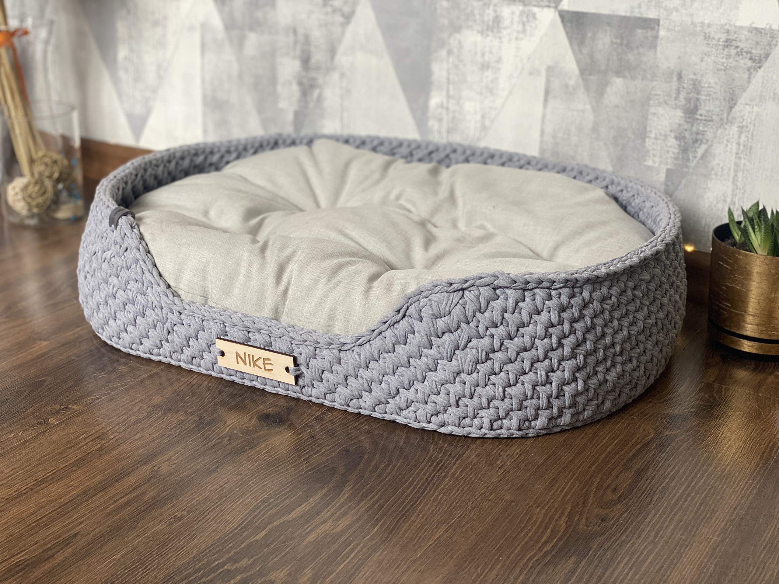 Premium Natural Cotton Pet Bed for Dogs & Cats - Ultra Soft & Cozy Comfort for Small, Medium & Large Breeds | Perfect for Indoor Lounging, Crate Training & Pet Furniture