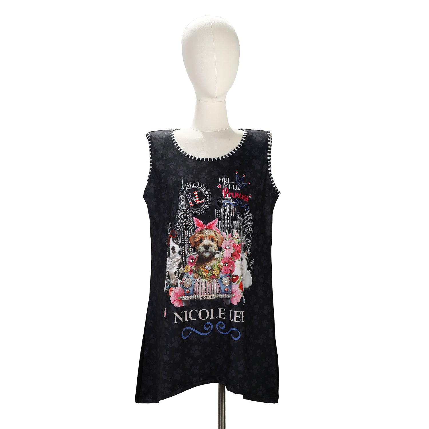 Nicole Lee Bling Tunic Tank Top for Women - Sparkling Sequin Summer Tops for Casual Wear, Beach Outfits & Night Out