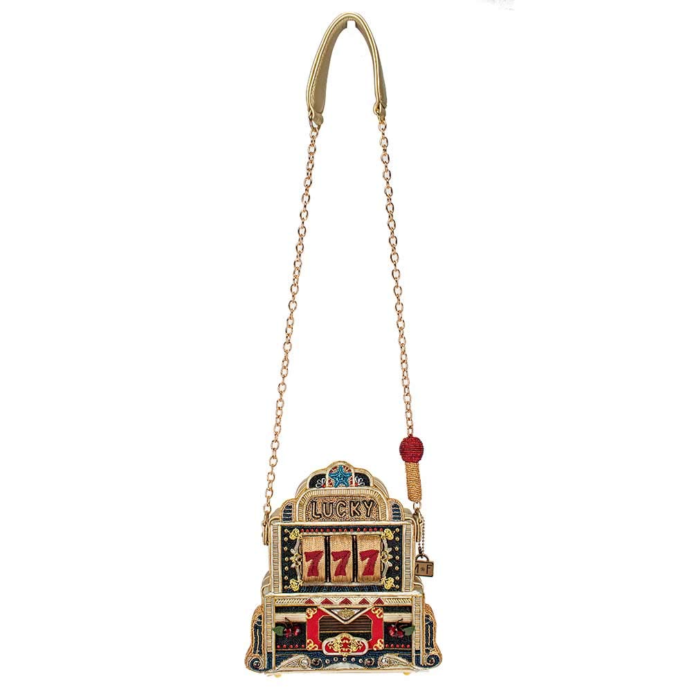 Mary Frances Lucky 7 Crossbody Handbag for Women - Stylish Leather Shoulder Purse with Gold Accents, Perfect for Date Night, Work & Travel