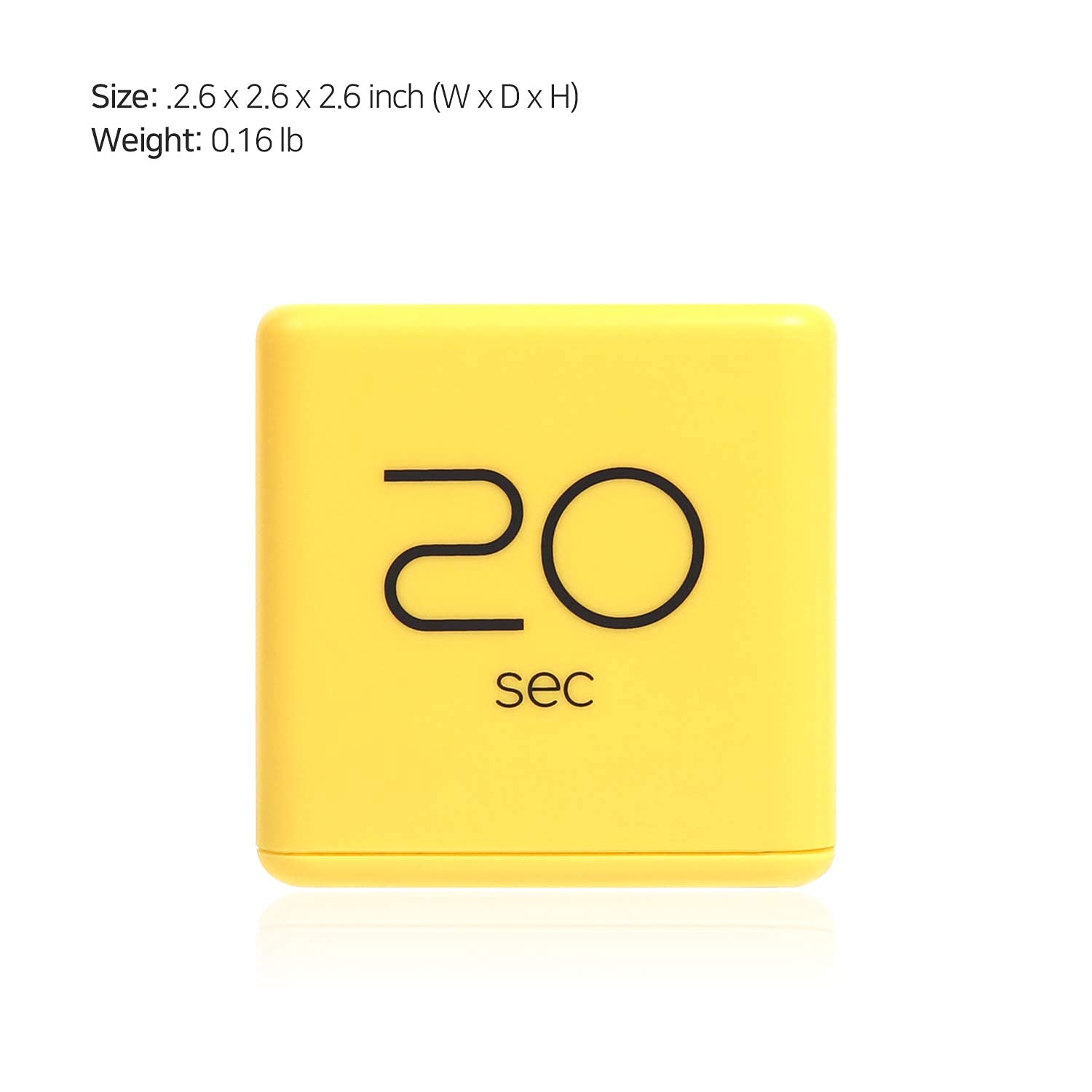 Mooas Yellow & Mint Cube Timer Bundle (10,20,30,60 Minutes) - 8 Settings - Study Timer, Kitchen Timer, Workout Timer & Kids Timer for Classroom, Office, Gym and Home Use