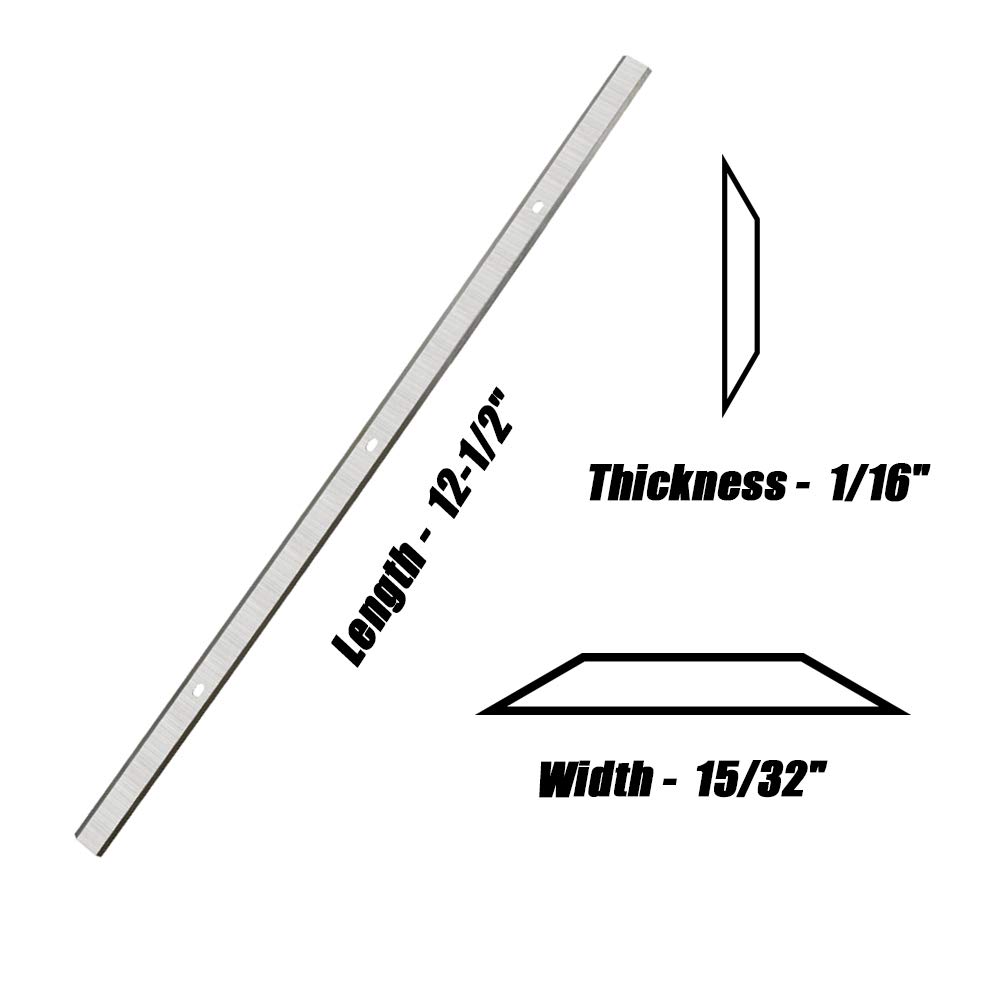 Ryobi AP12 Planer Blades Replacement - 12-1/2 Inch Knives Set of 2 for Woodworking & DIY Projects | Perfect for Smoothing, Trimming & Finishing Wood Surfaces