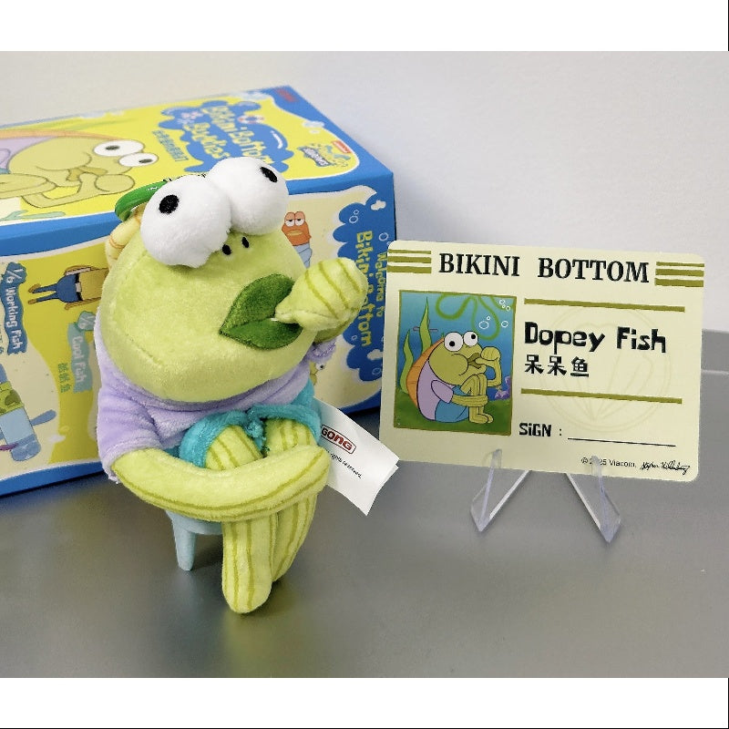 SpongeBob SquarePants Plush Toy - Dopey Fish Character Soft Stuffed Animal | Perfect for Kids' Birthday Gifts, TV Show Collectibles & SpongeBob Merchandise Fans