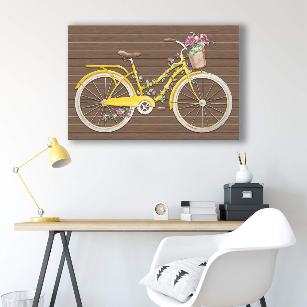 Wall26 - Bicycle Canvas Wall Art - Giclee Painting for Bedroom & Living Room Decor - 32x48 Inches - Perfect for Home, Office & Cafe Wall Decoration