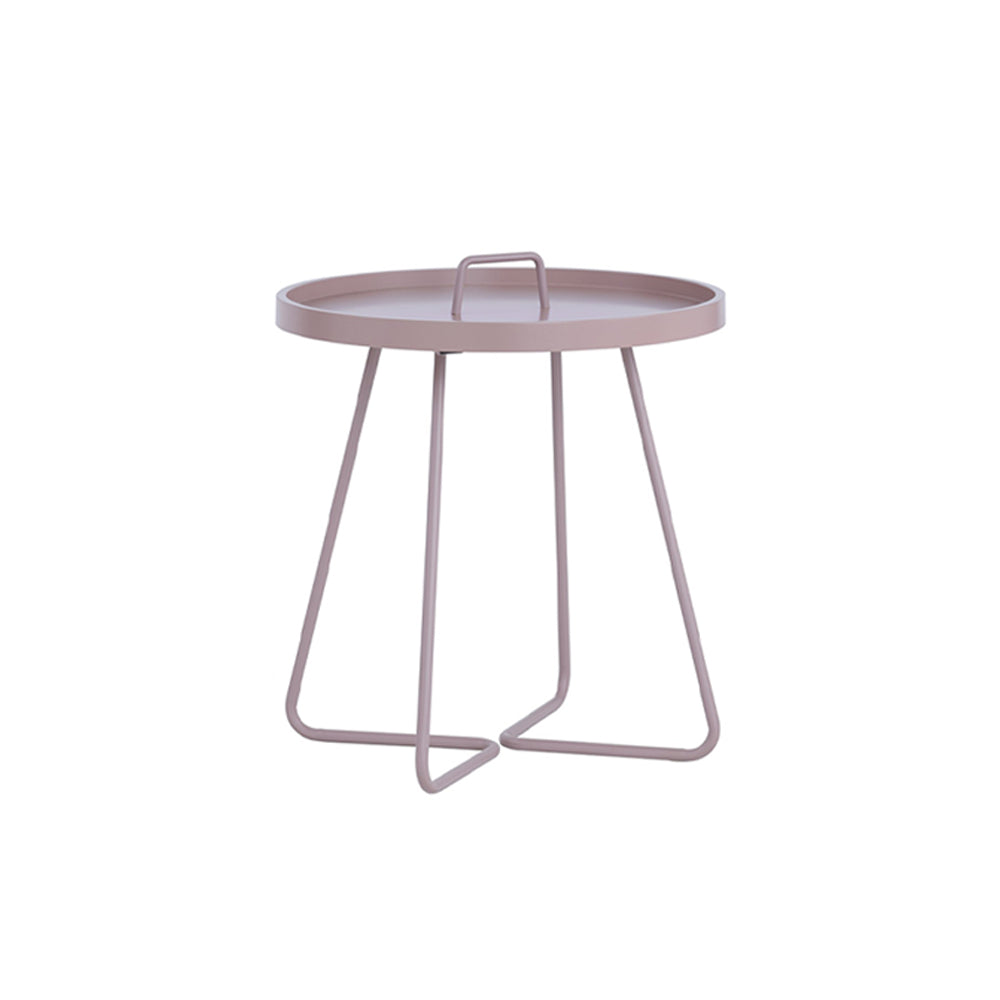 Freida Round Tray Side Table - Modern Wooden End Table with Removable Tray Top for Living Room, Bedroom, or Patio - Perfect for Drinks, Books, and Home Decor