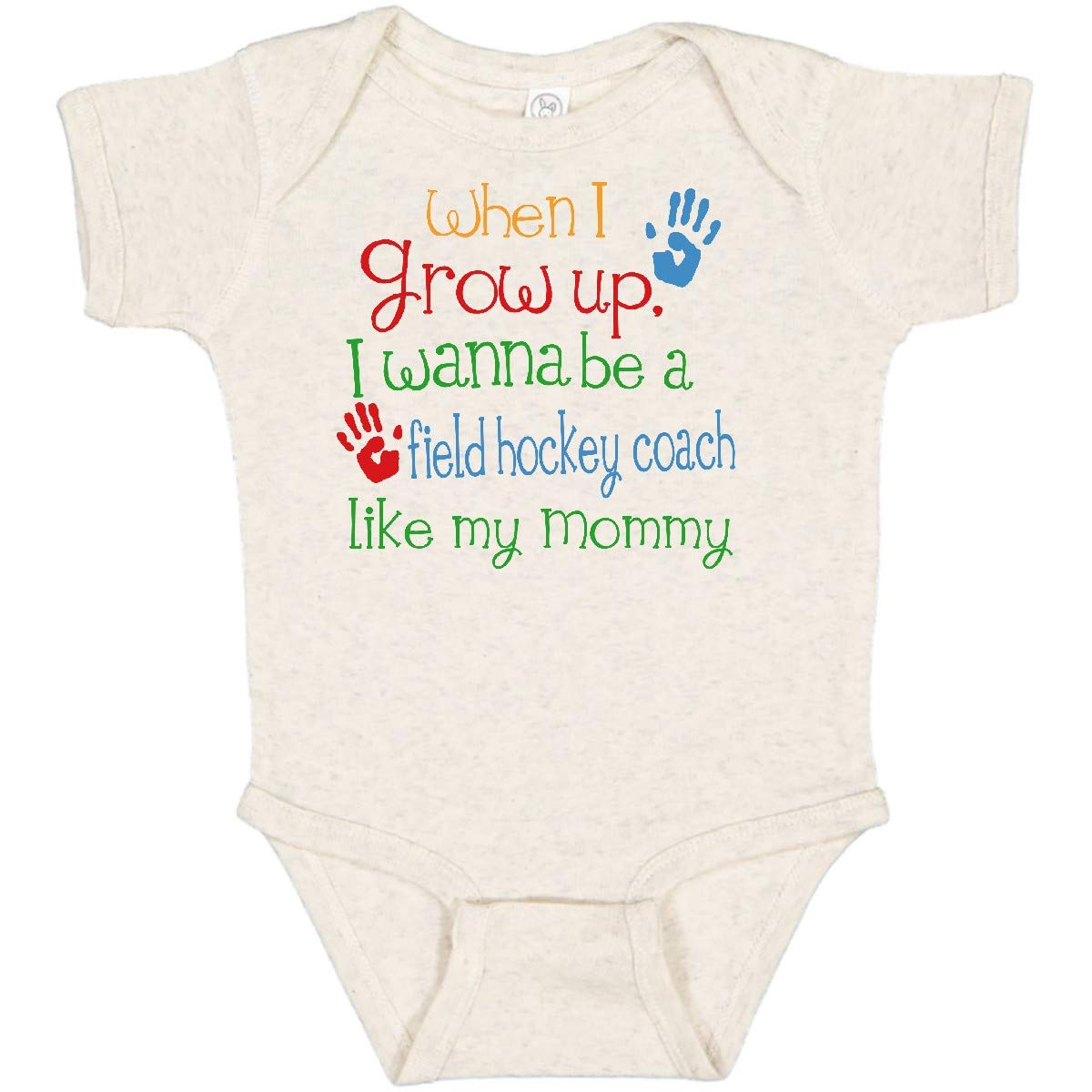 Inktastic Field Hockey Coach Like Mommy Baby Bodysuit - Soft Cotton Infant Onesie for Sports Lovers, Perfect for Game Days, Team Events & Family Matching Outfits