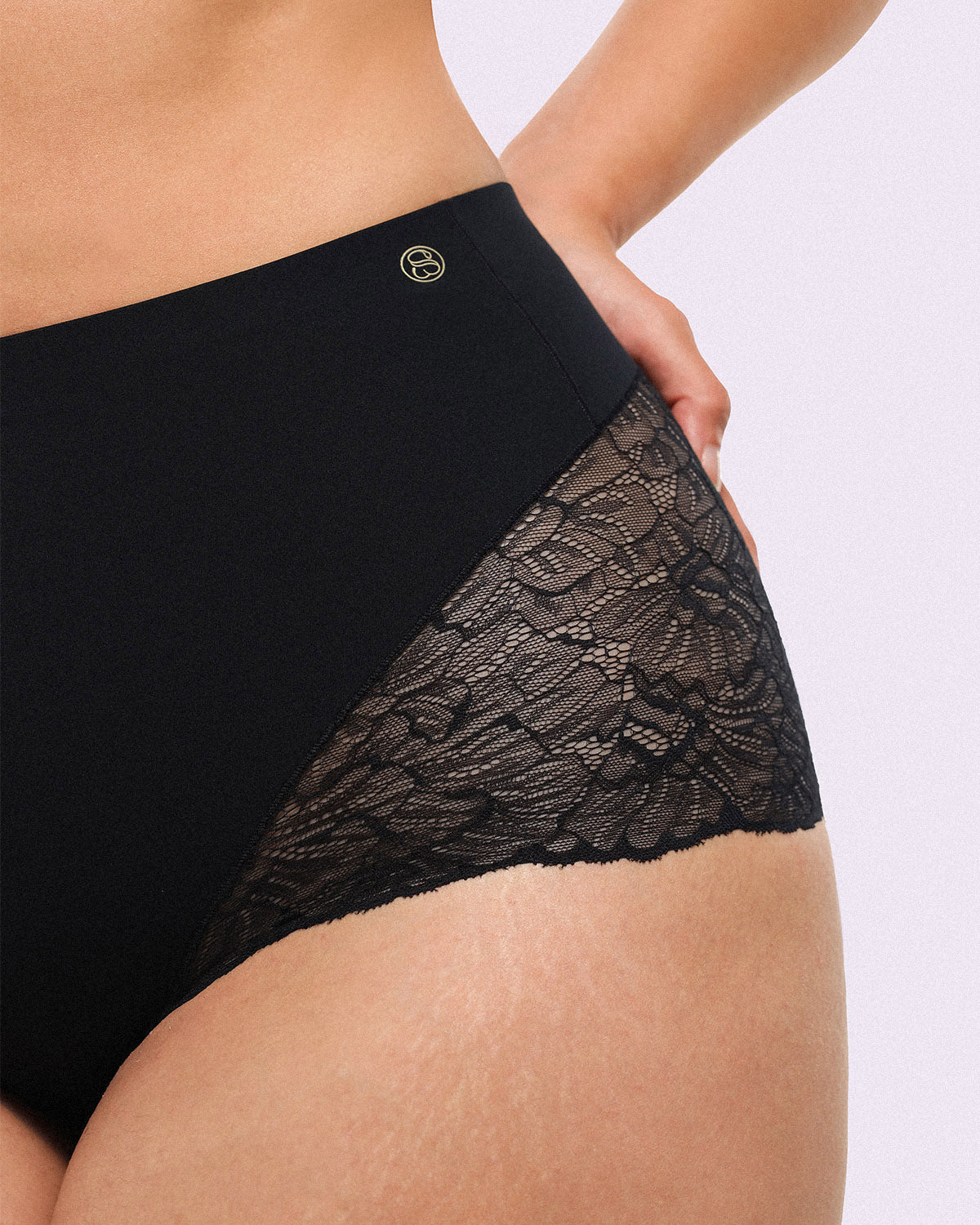 Bare Essentials™ MeshSmooth™ Mid Waist Lace Panties - Comfortable Women's Underwear for Everyday Wear, Date Night & Special Occasions