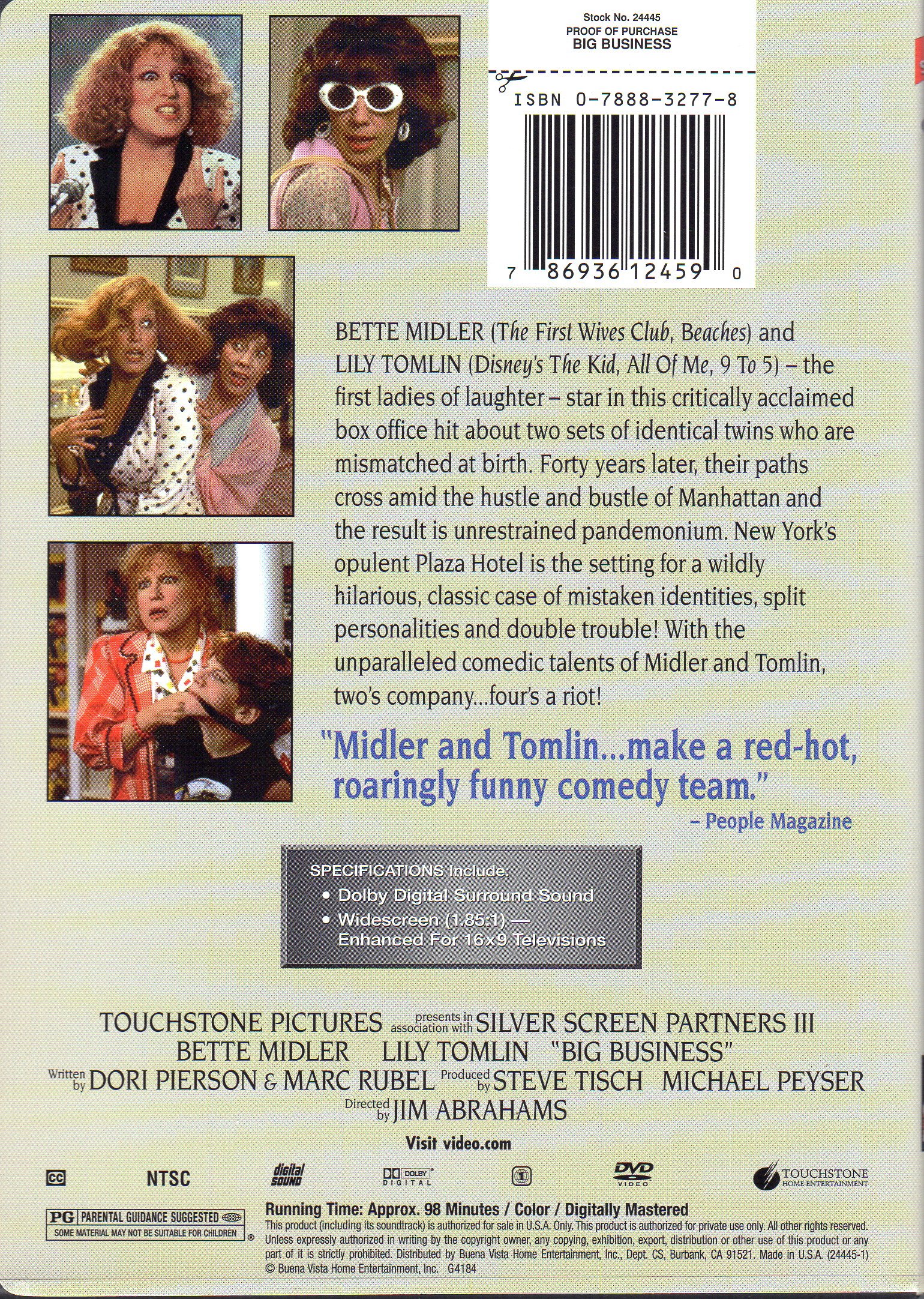 Big Business DVD by Buena Vista Home Video - Classic Comedy Movie for Family Movie Nights & Collectors