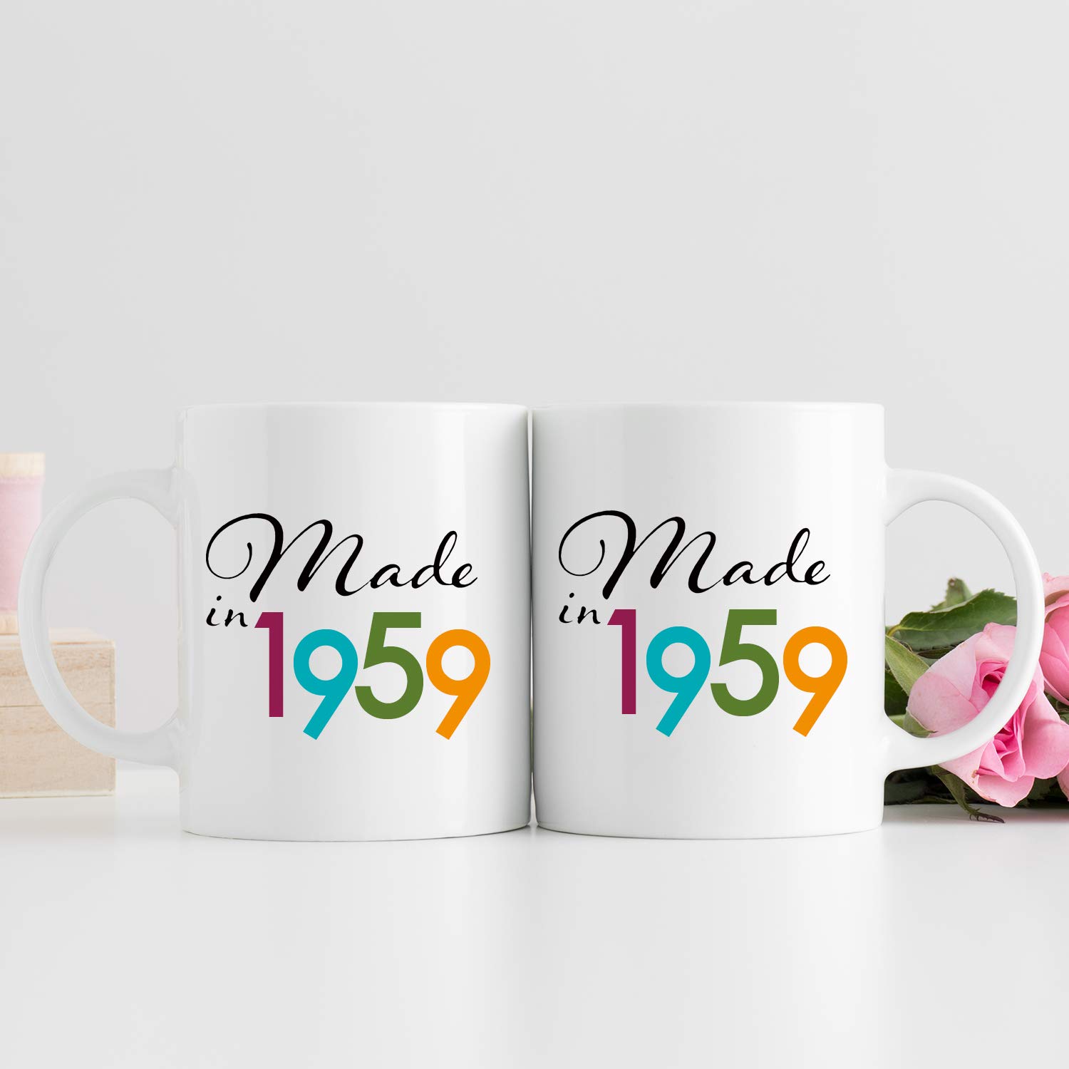 60th Birthday Gifts for Women 1959 - Funny 60 Years Old Birthday Coffee Mug for Mom, Wife, Friend, Sister, Her, Colleague (11oz) - Perfect Retirement Gift, Office Gift & Birthday Celebration Present